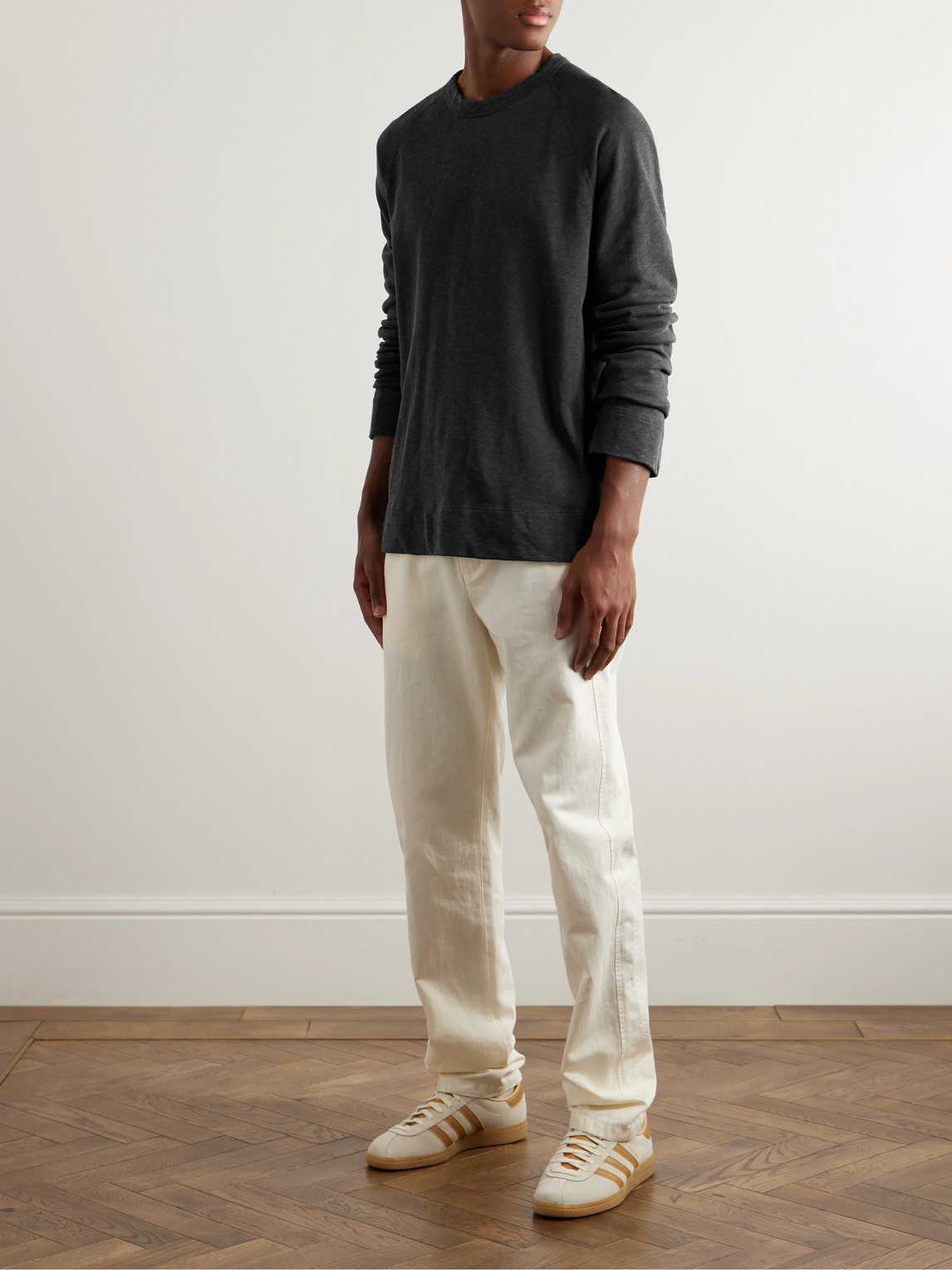 James Perse Loopback Supima Cotton-jersey Sweatshirt In Gray
