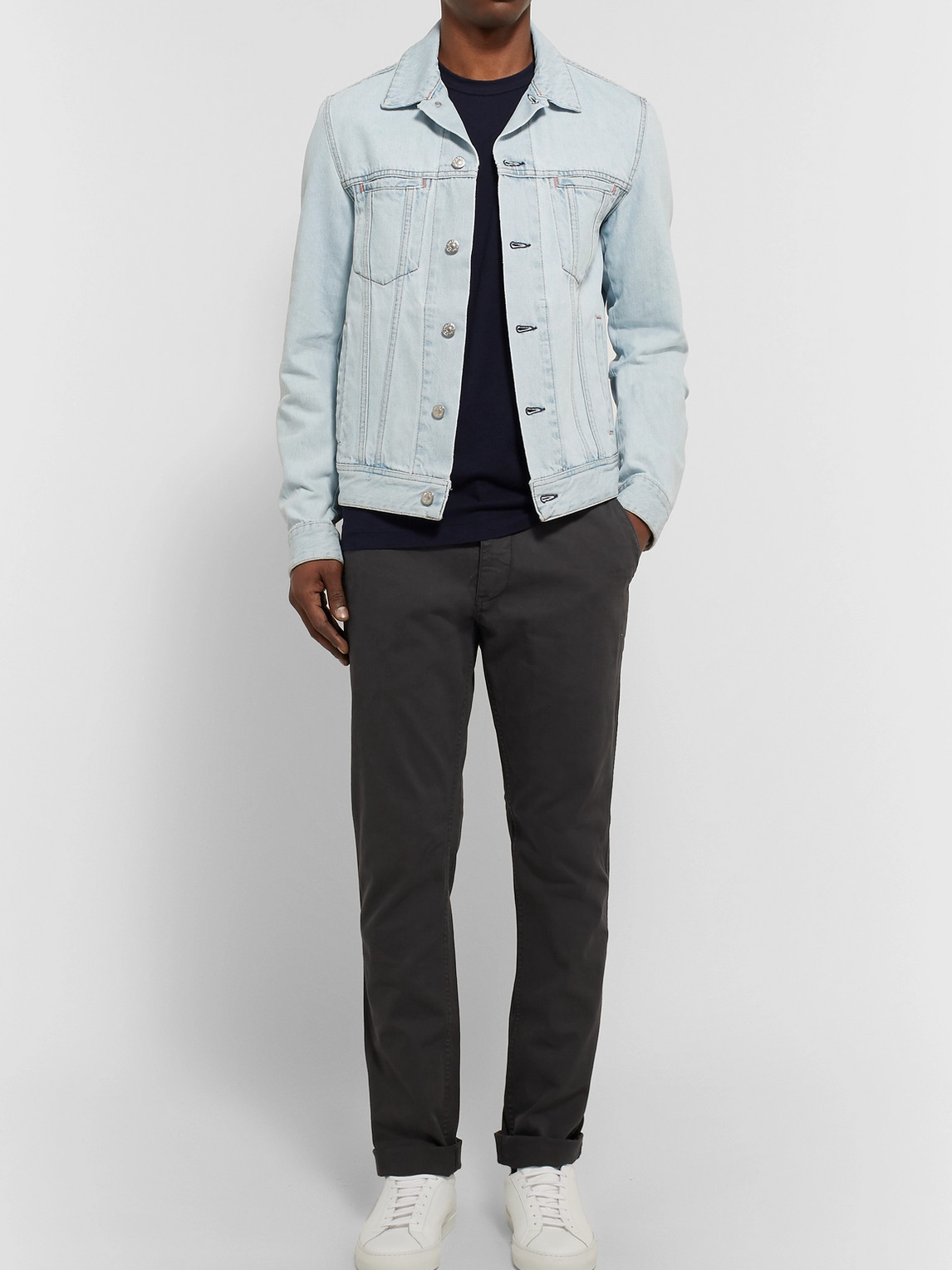 James Perse Combed Cotton-jersey T-shirt In Blue