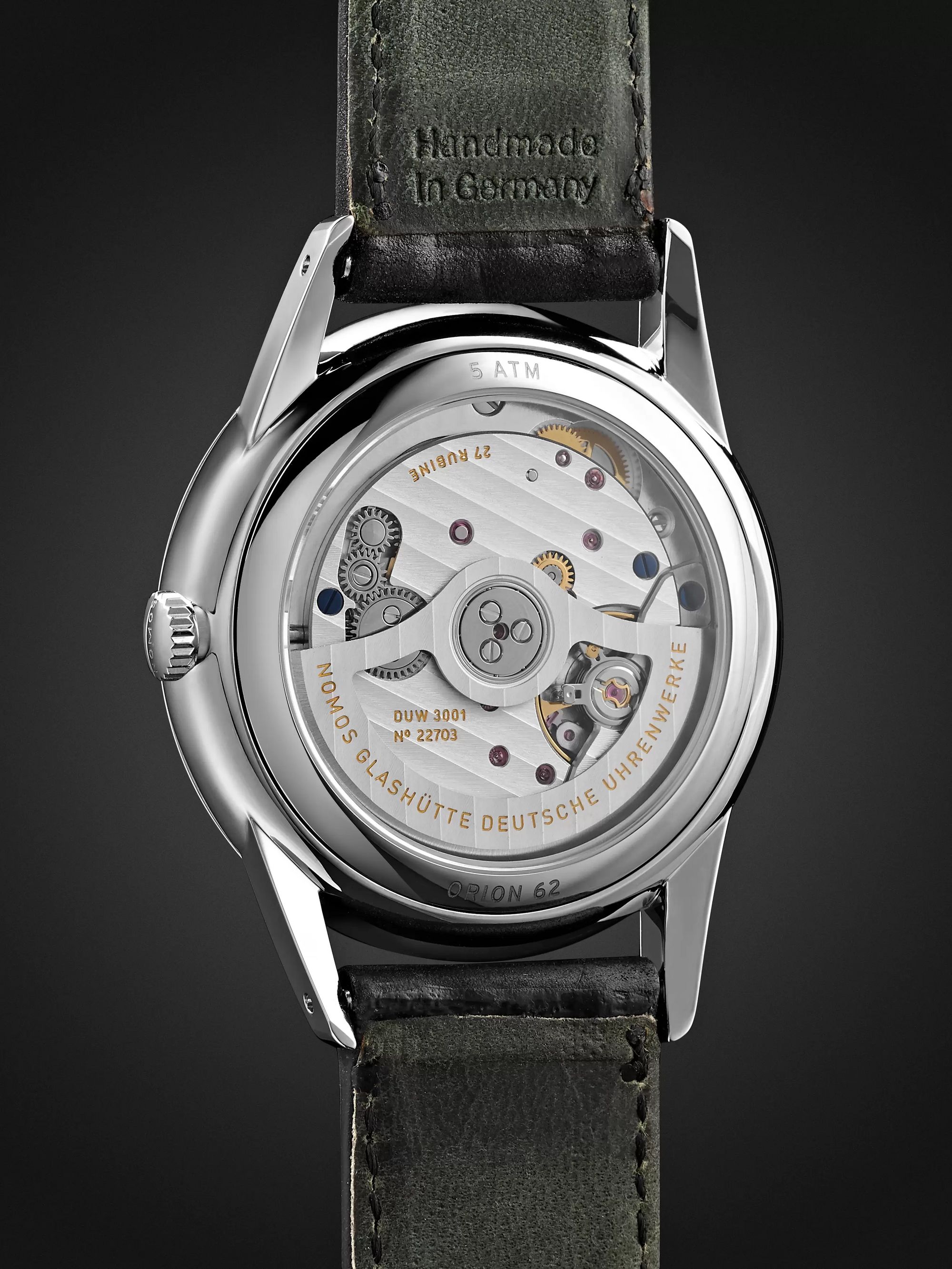 NOMOS GLASHÜTTE At Work Orion Neomatik Automatic 39mm Stainless Steel and Leather Watch, Ref. No. 340