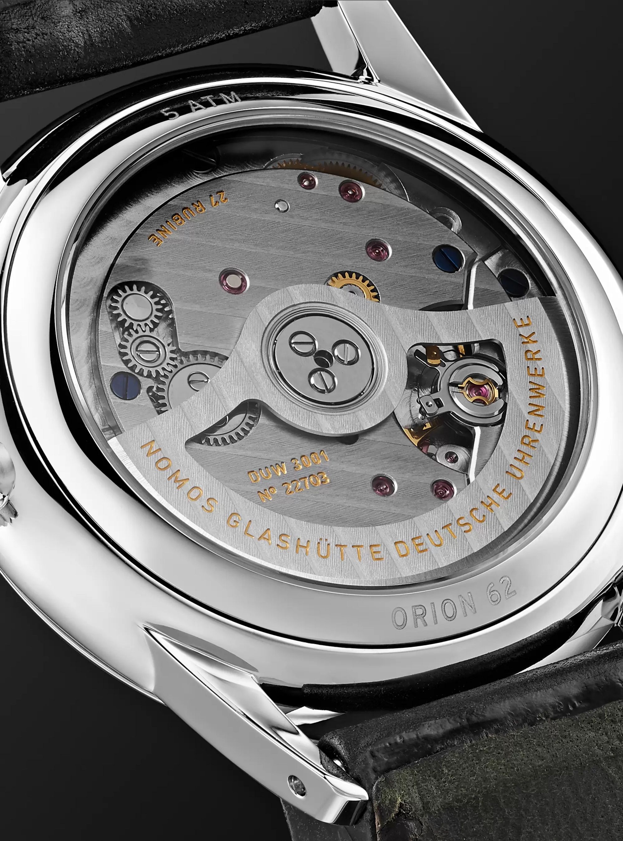 NOMOS GLASHÜTTE At Work Orion Neomatik Automatic 39mm Stainless Steel and Leather Watch, Ref. No. 340