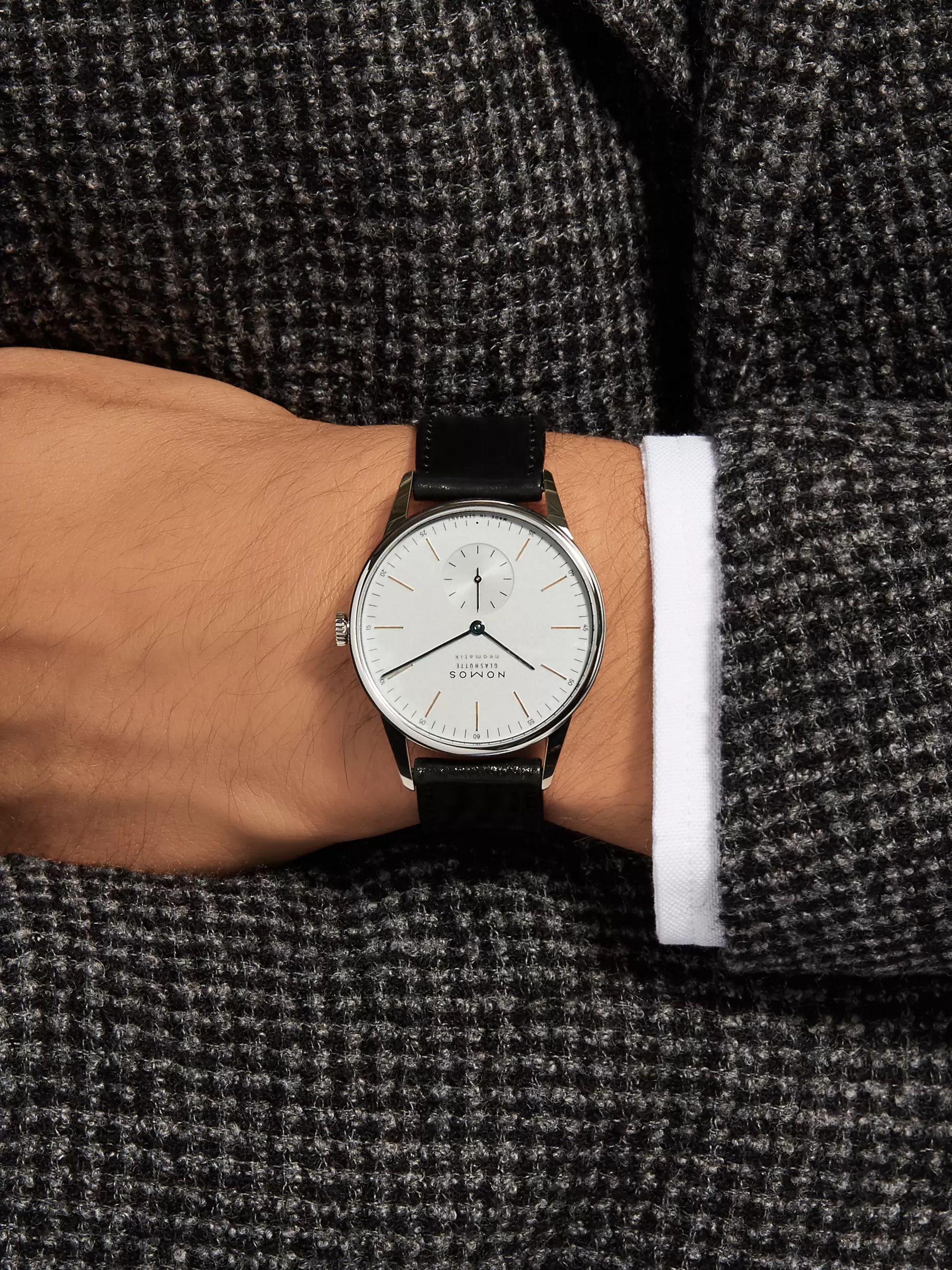 At Work Orion Neomatik Automatic 39mm Stainless Steel and Leather Watch, Ref. No. 340