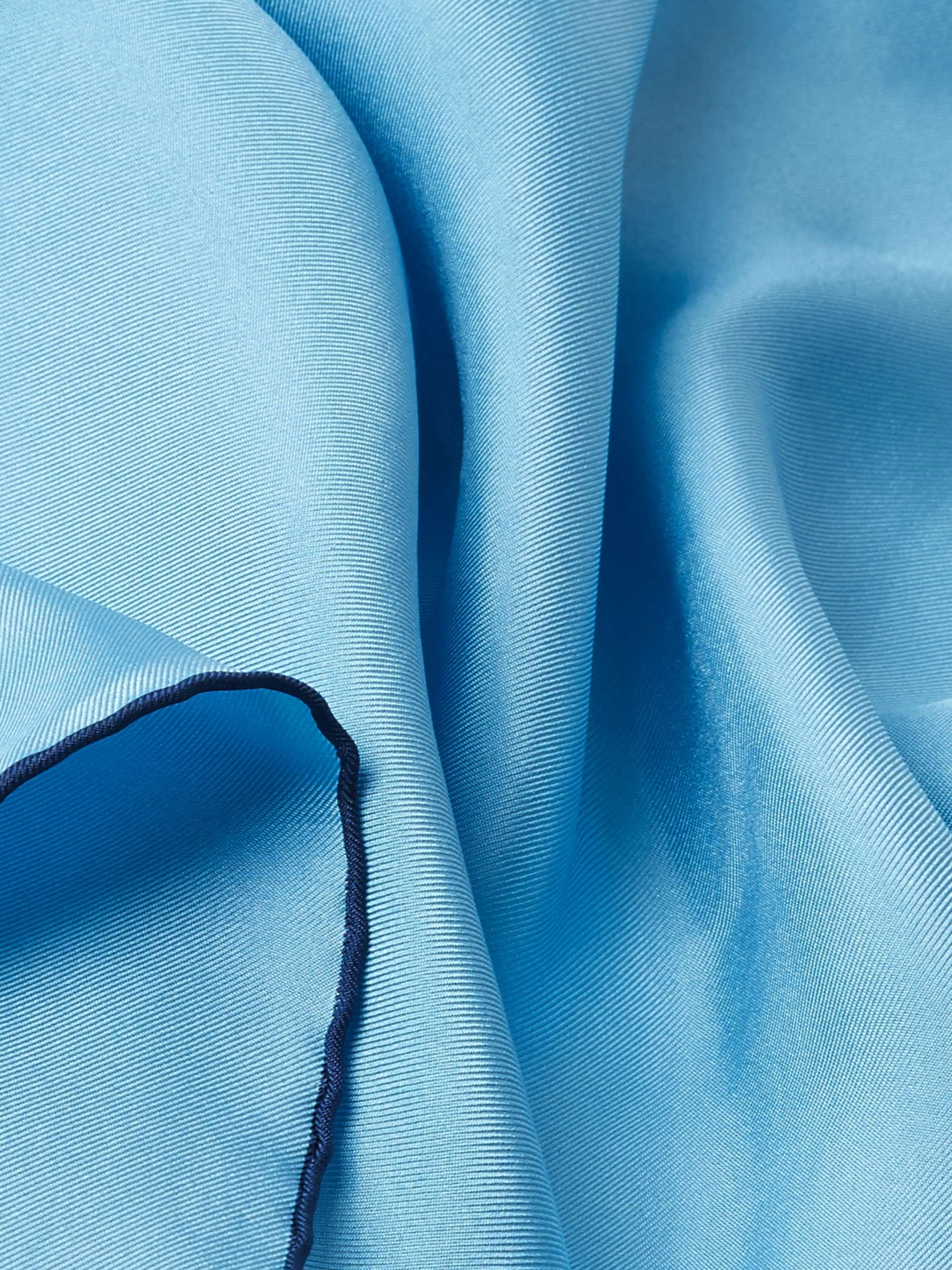 EMMA WILLIS Contrast-Tipped Silk-Twill Pocket Square