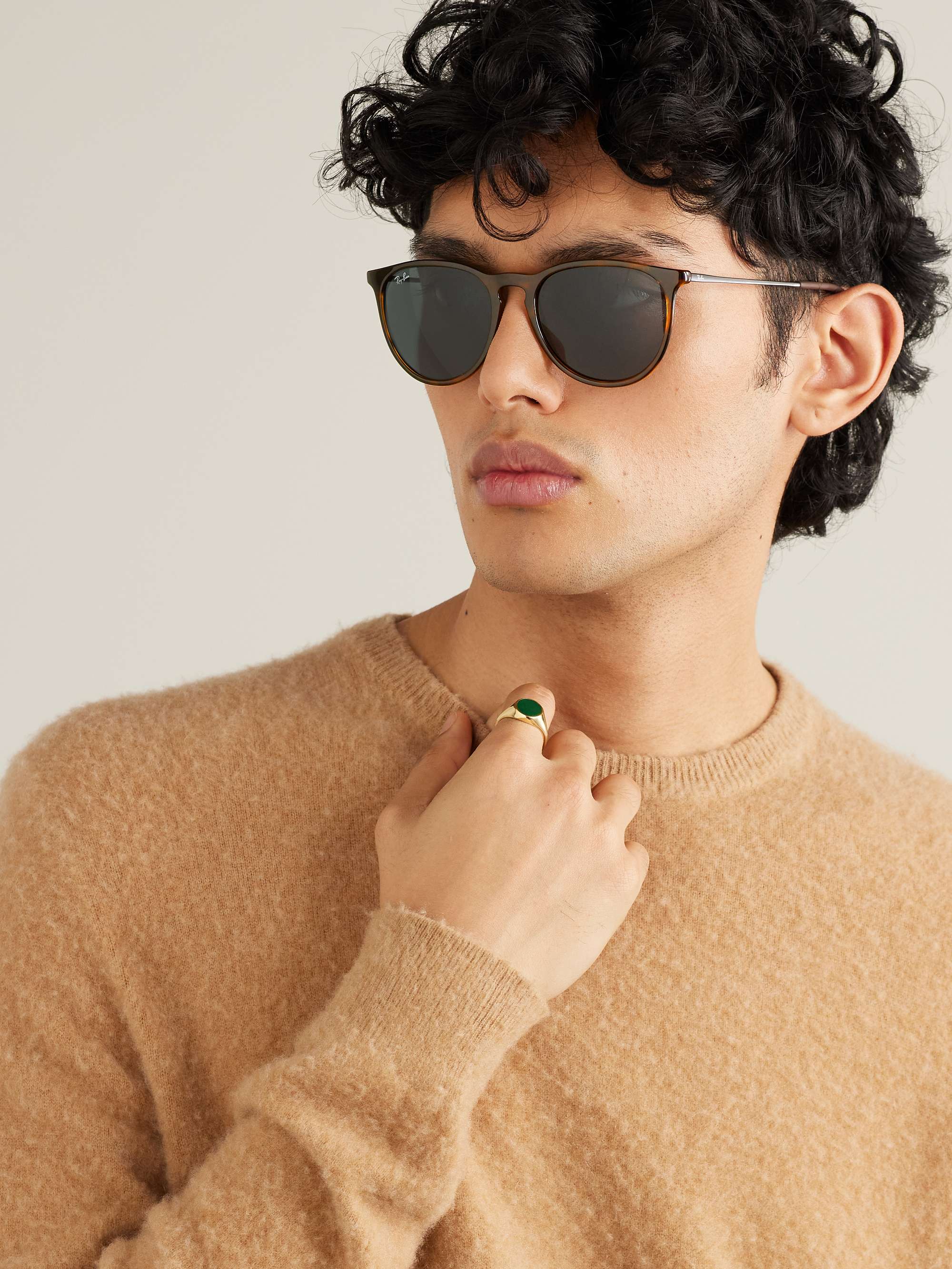 RAY-BAN Erika Round-Frame Tortoiseshell Acetate Sunglasses | MR PORTER