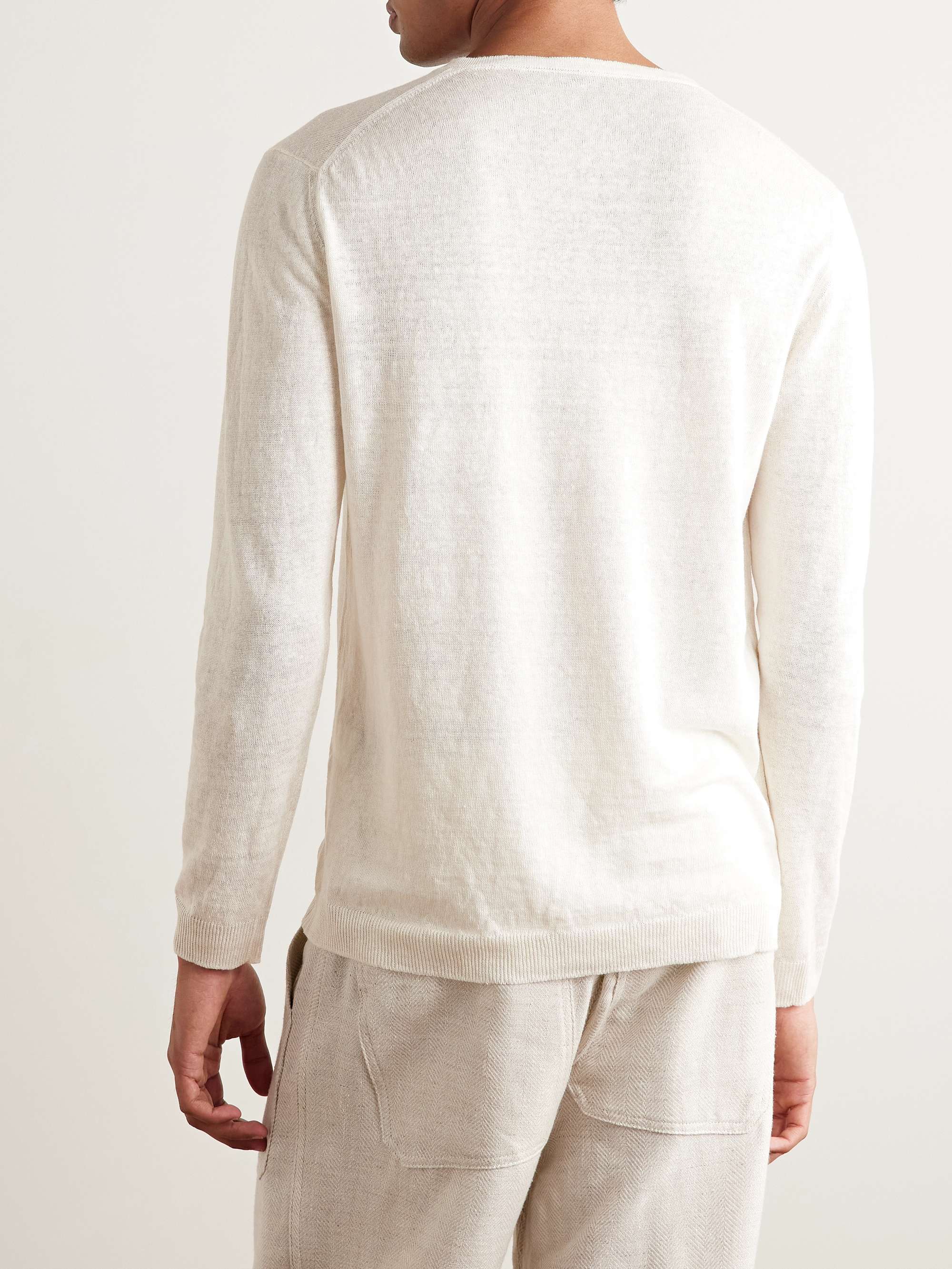 ANDERSON & SHEPPARD Linen Henley T-Shirt