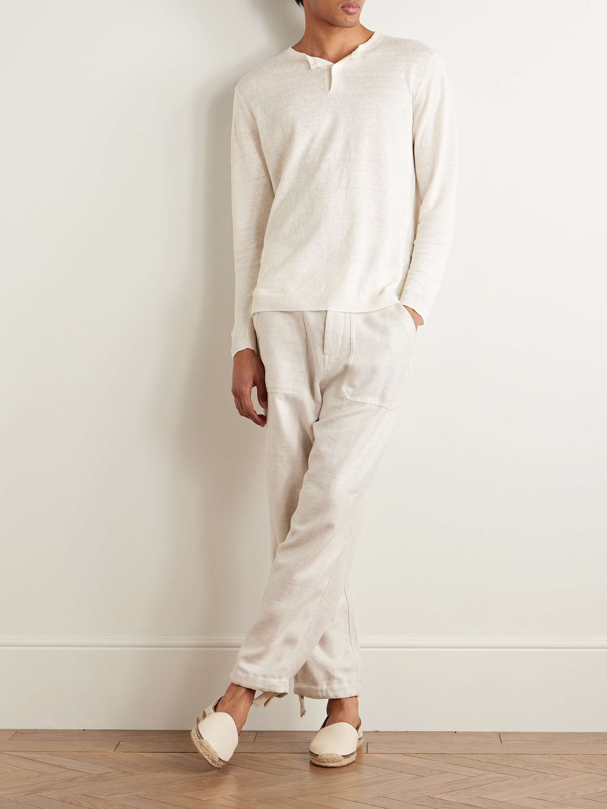 ANDERSON & SHEPPARD Linen Henley T-Shirt
