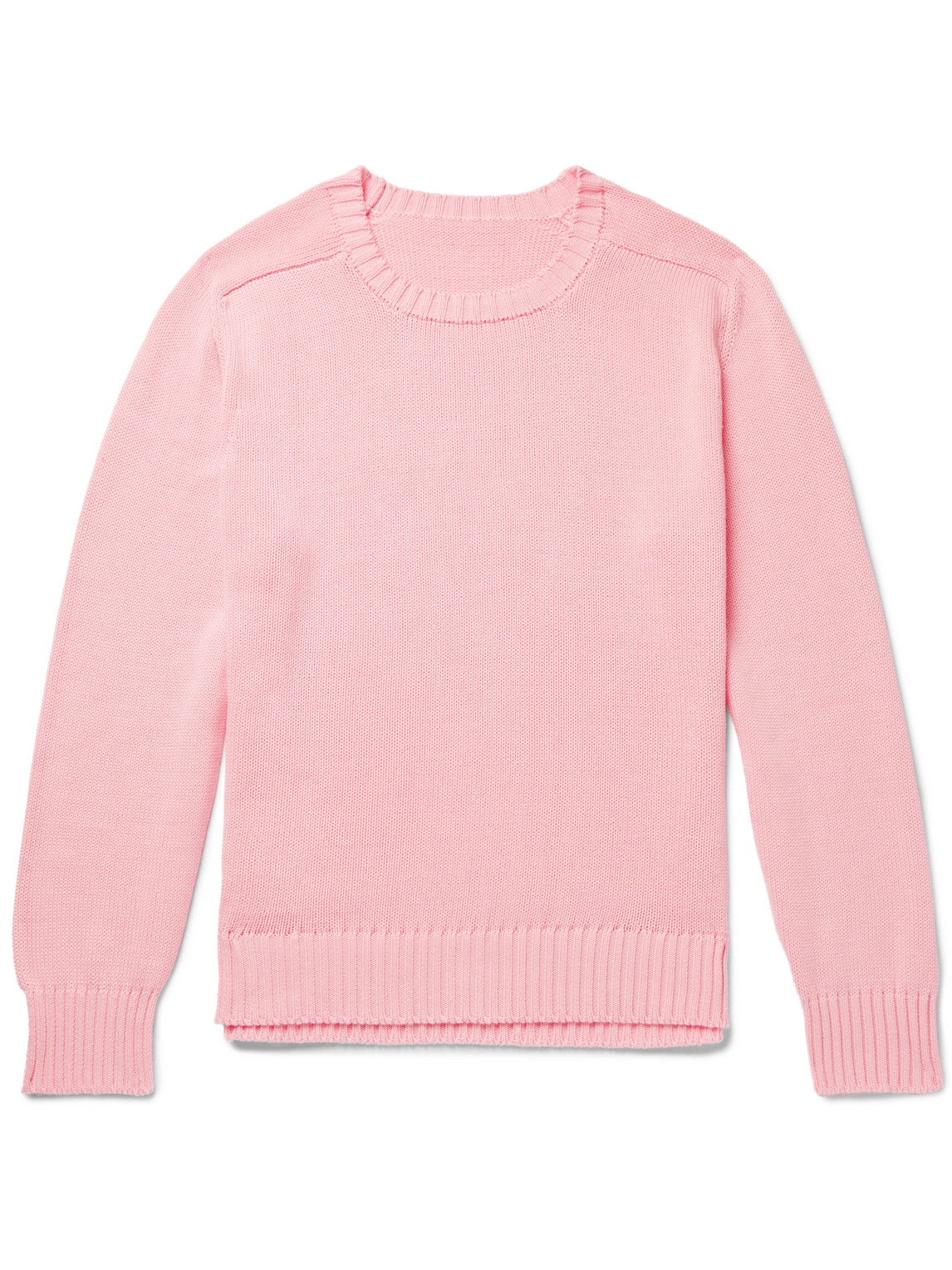 Anderson & Sheppard Cotton Sweater In Pink