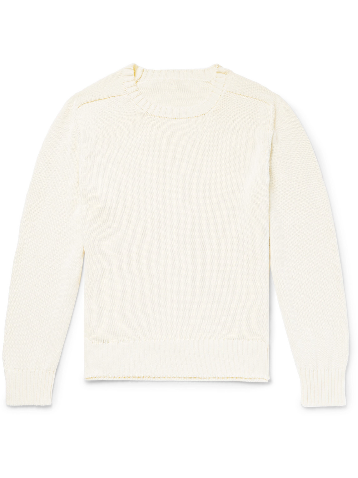 Anderson & Sheppard Cotton Sweater In Neutrals