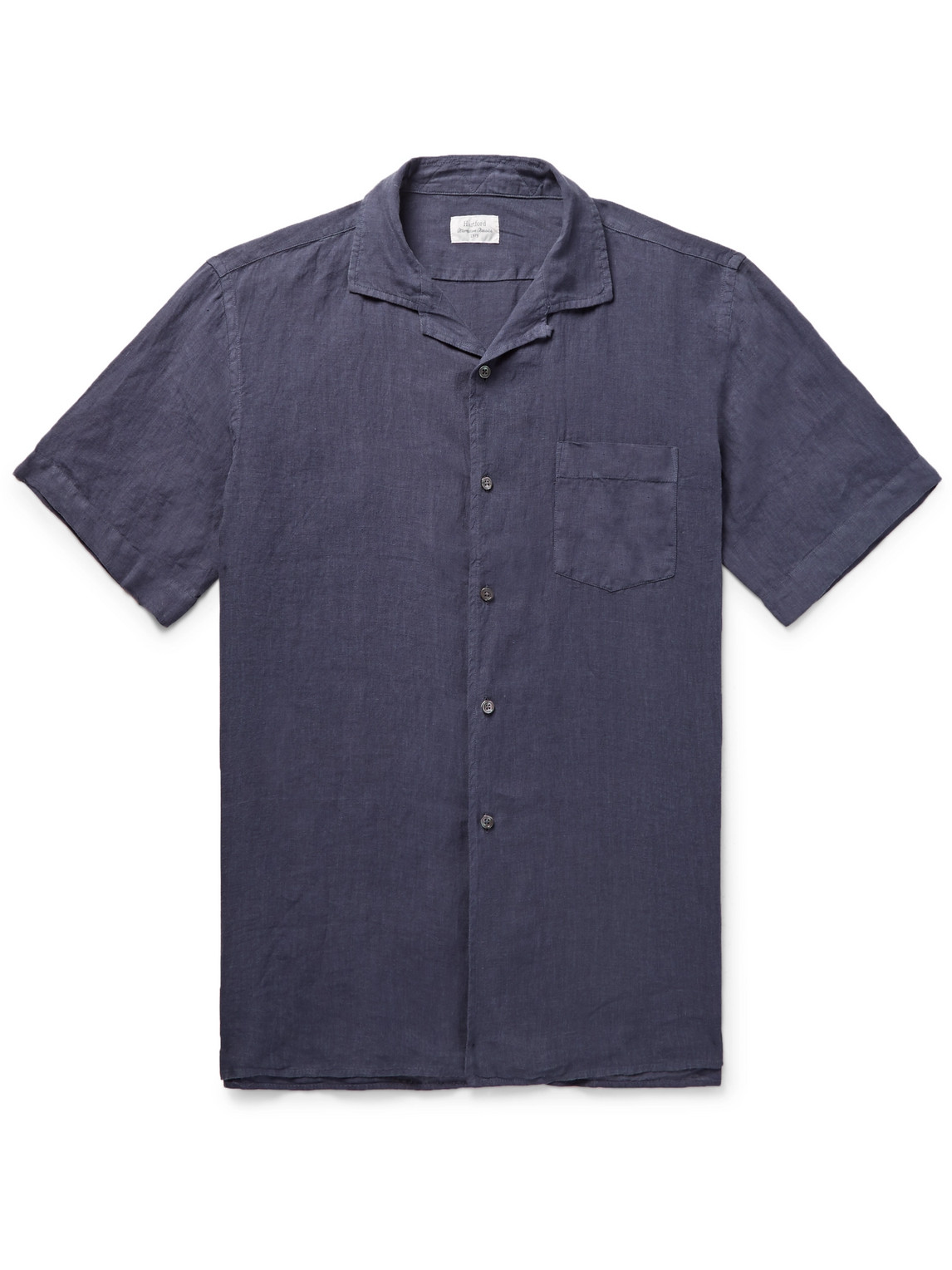 Camp-Collar Linen Shirt