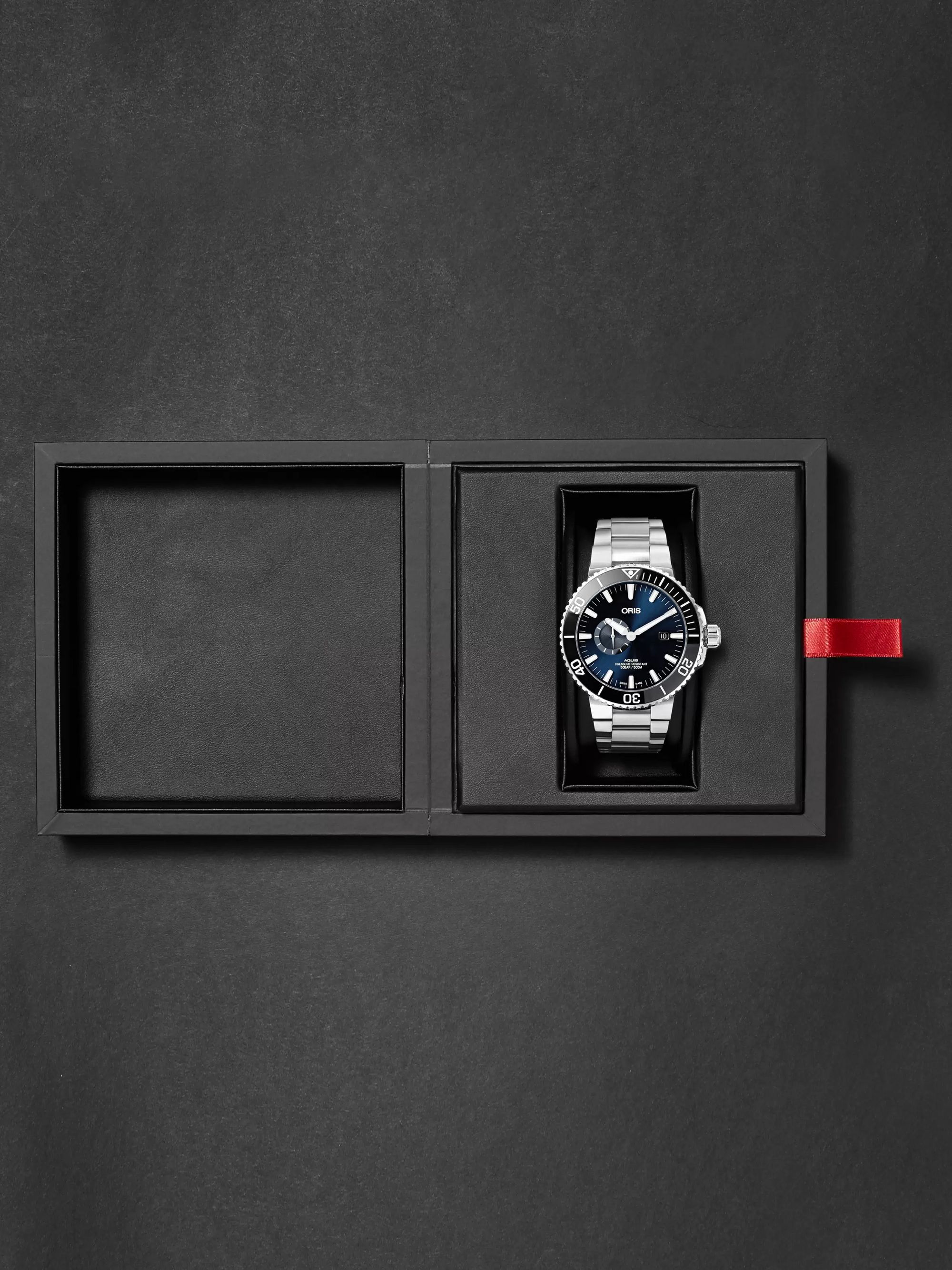 ORIS Aquis Small Second Date Automatic 45.5mm Stainless Steel Watch, Ref. No. 01 743 7733 4135-07 8 24 05PEB