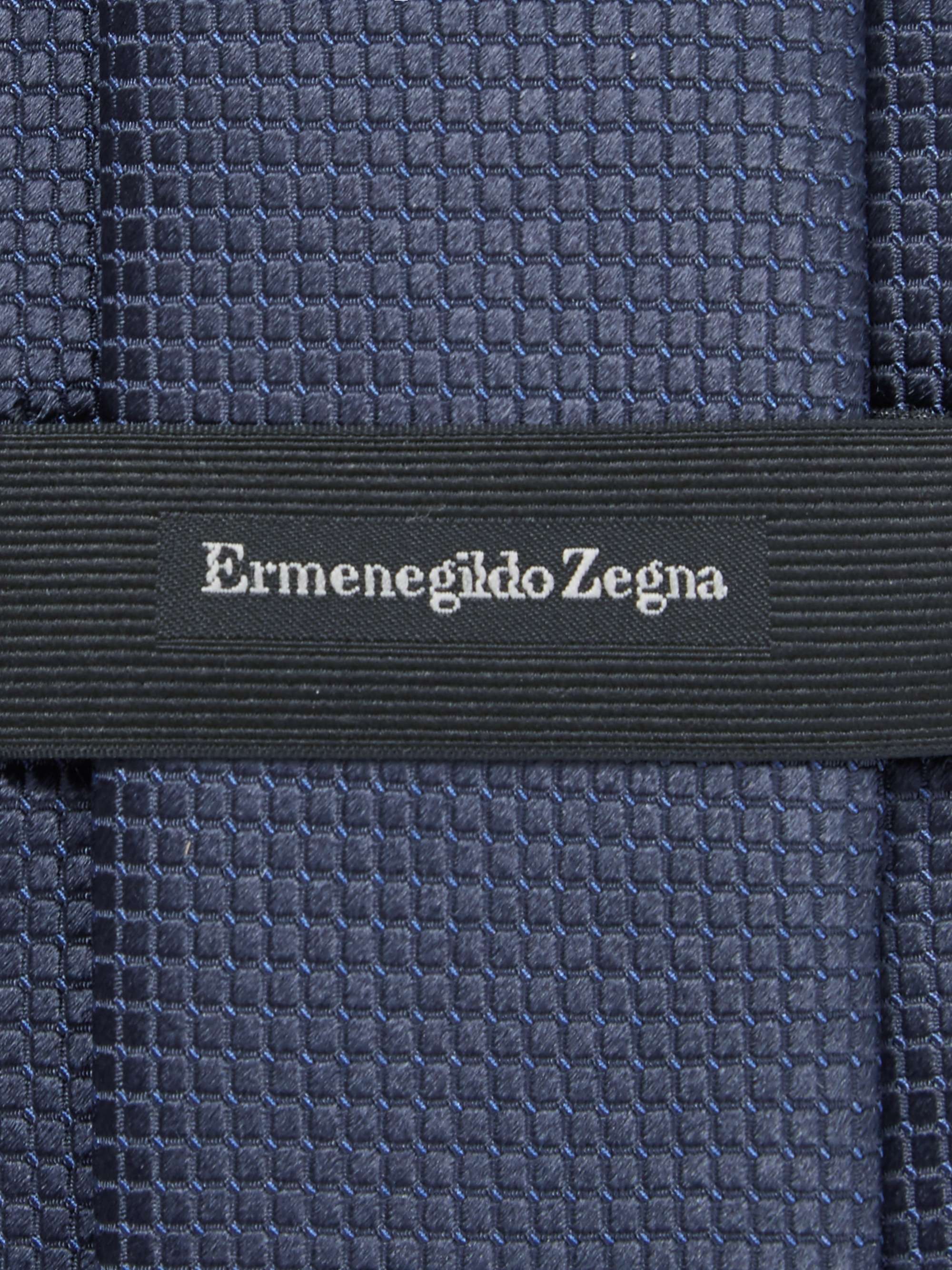 ZEGNA 8cm Textured-Silk Tie