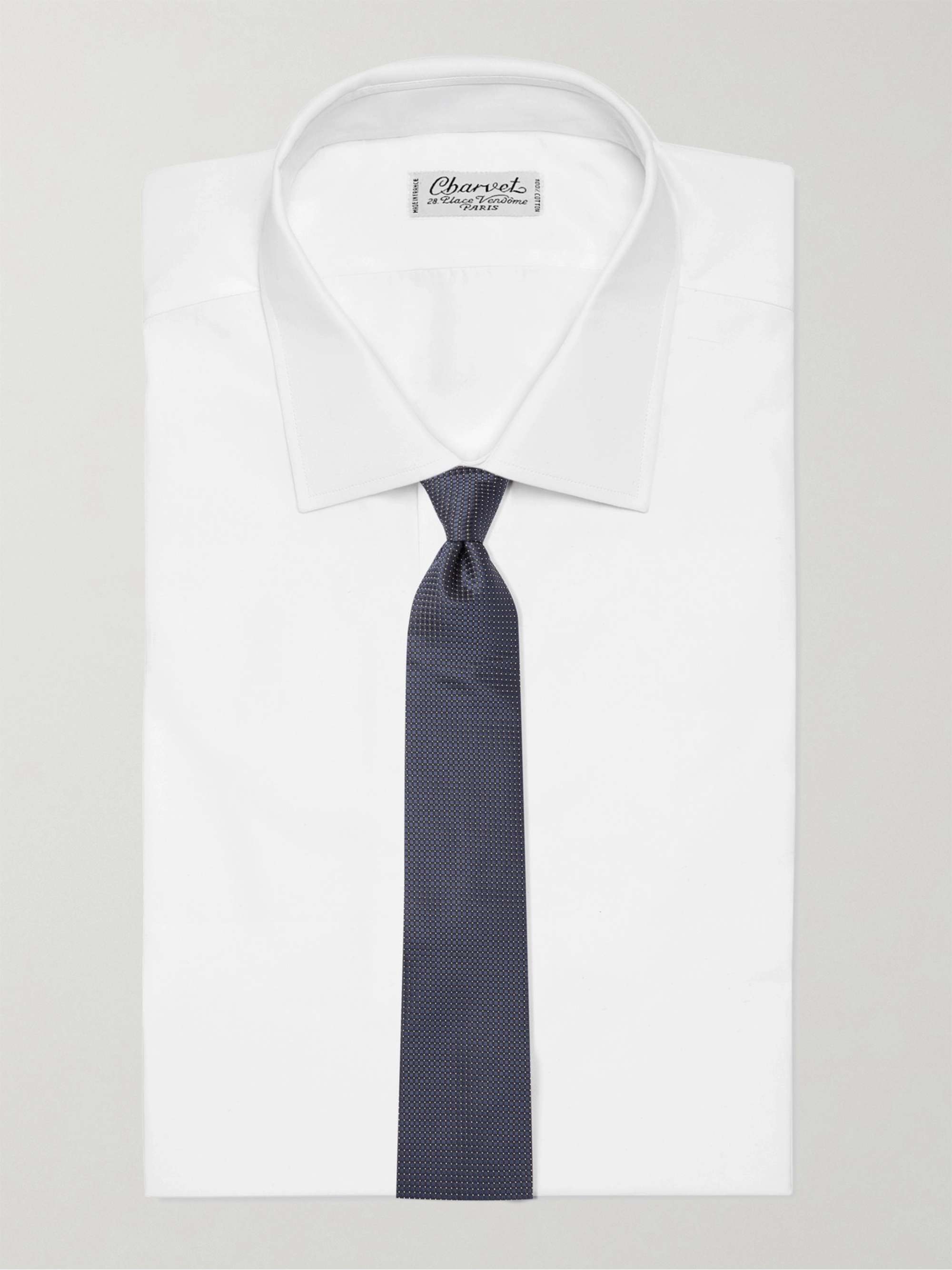 ZEGNA 8cm Textured-Silk Tie