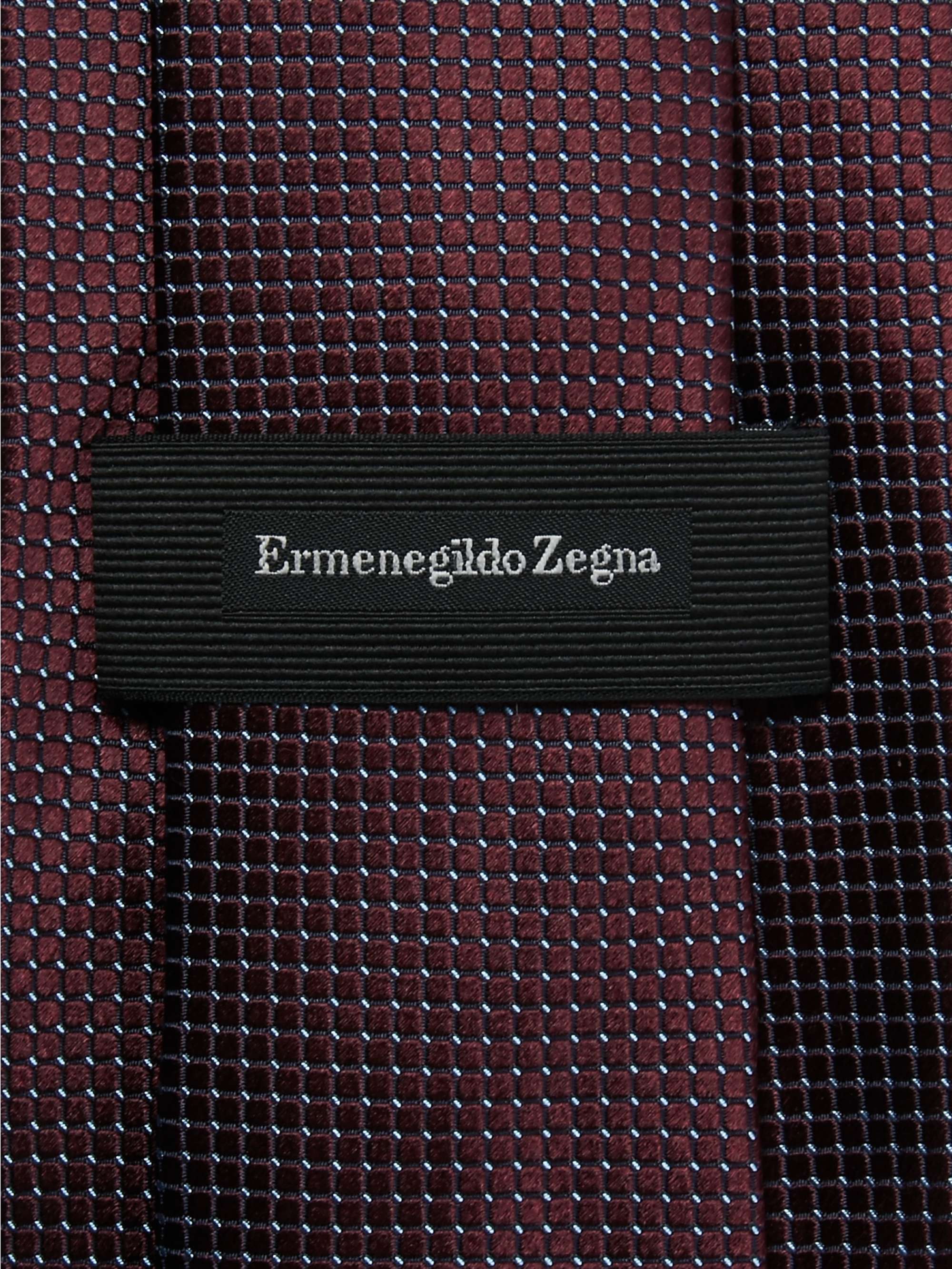 ZEGNA 8cm Textured-Silk Tie