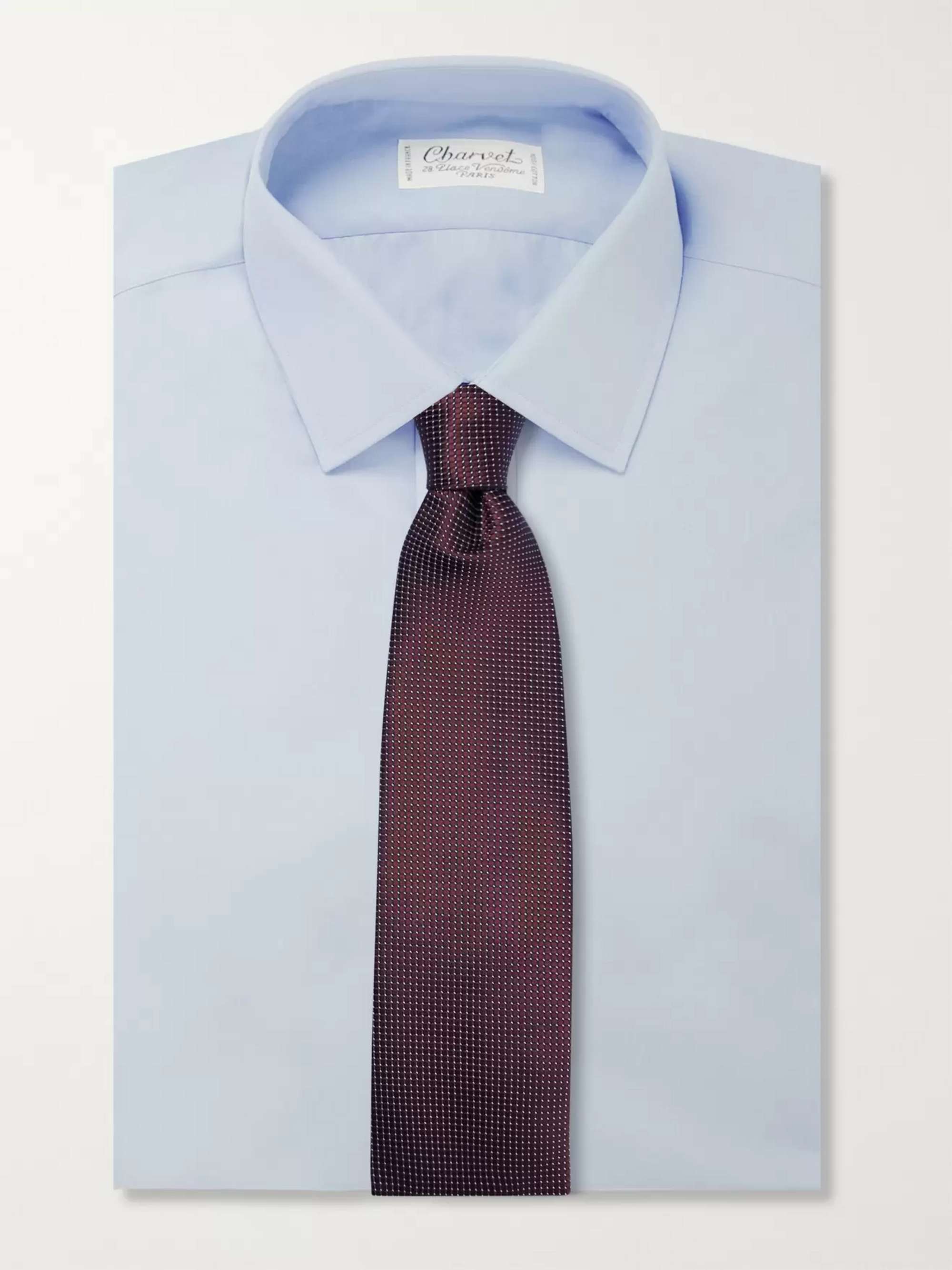 ZEGNA 8cm Textured-Silk Tie