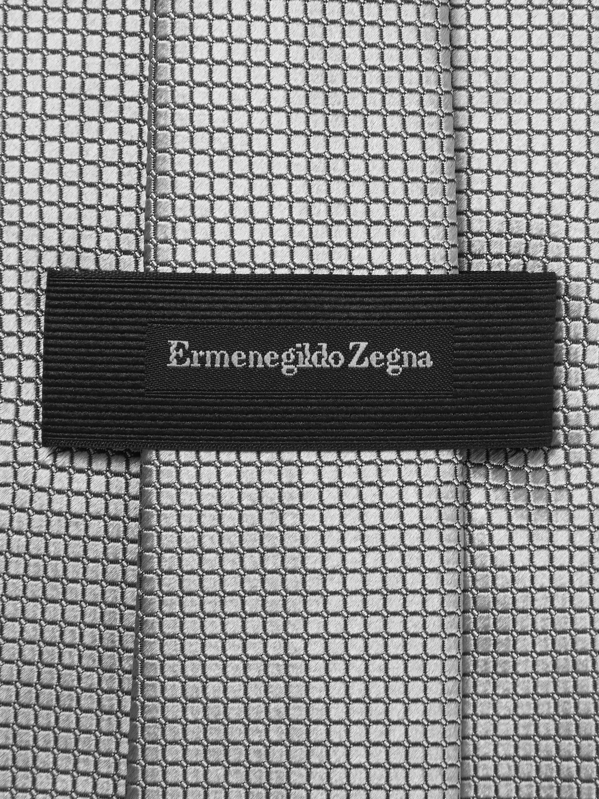 ZEGNA 8cm Textured-Silk Tie