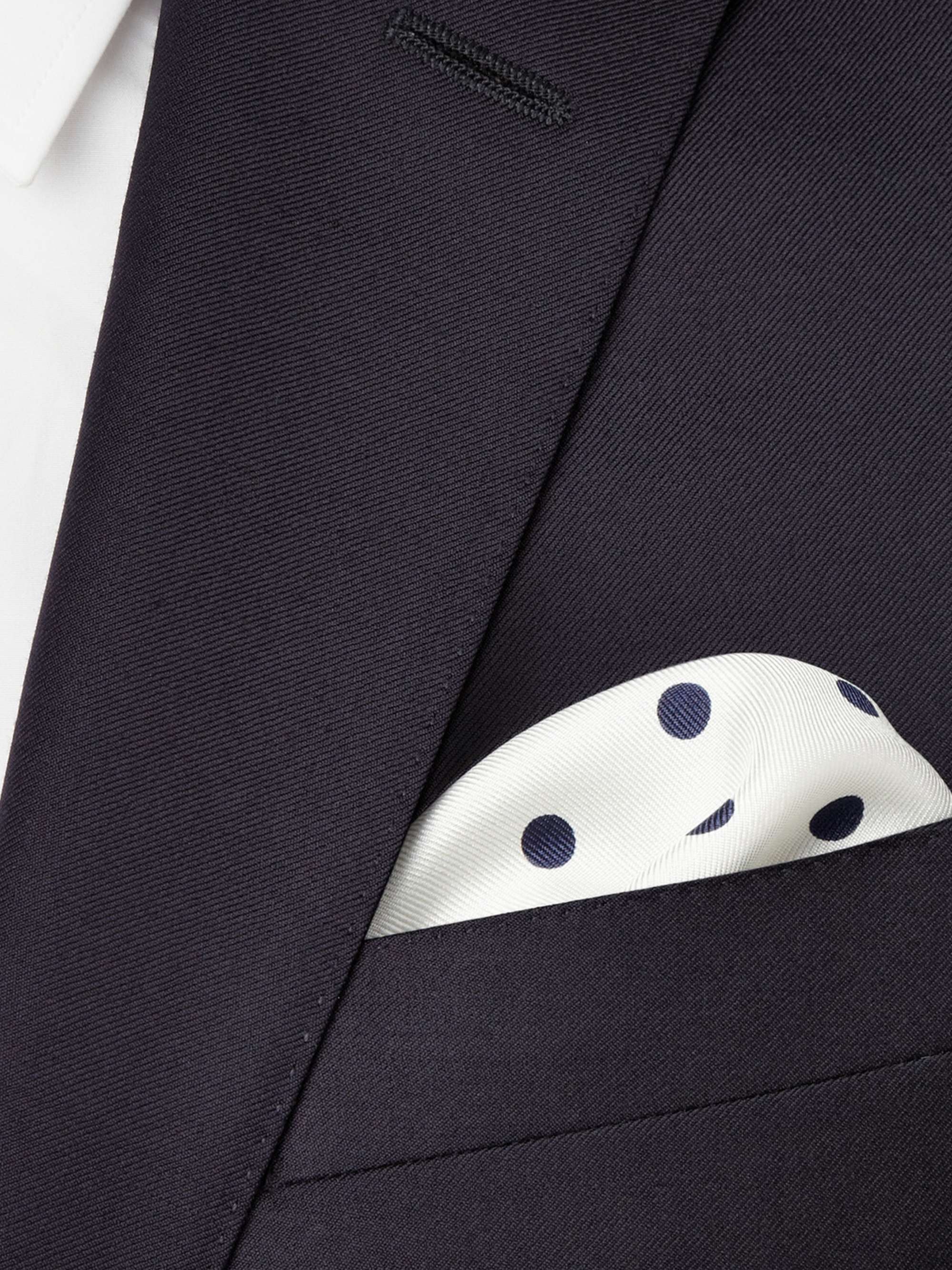 DRAKE'S Polka-Dot Silk Pocket Square