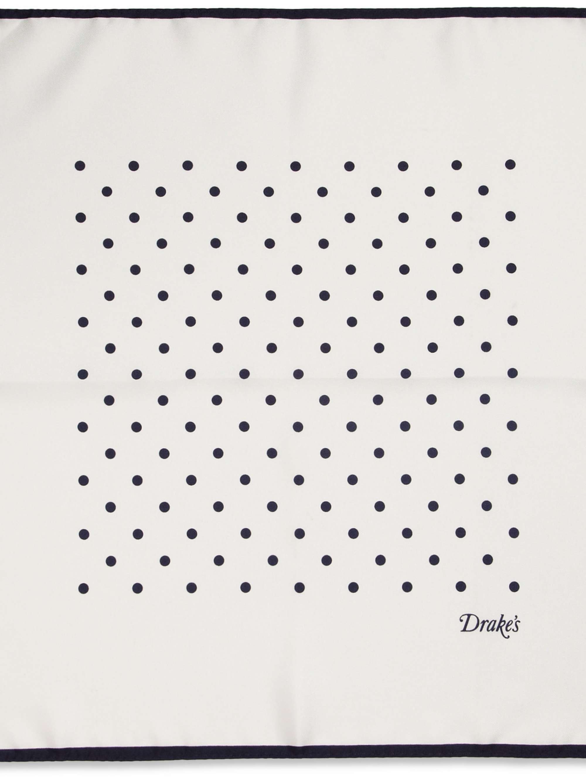 DRAKE'S Polka-Dot Silk Pocket Square