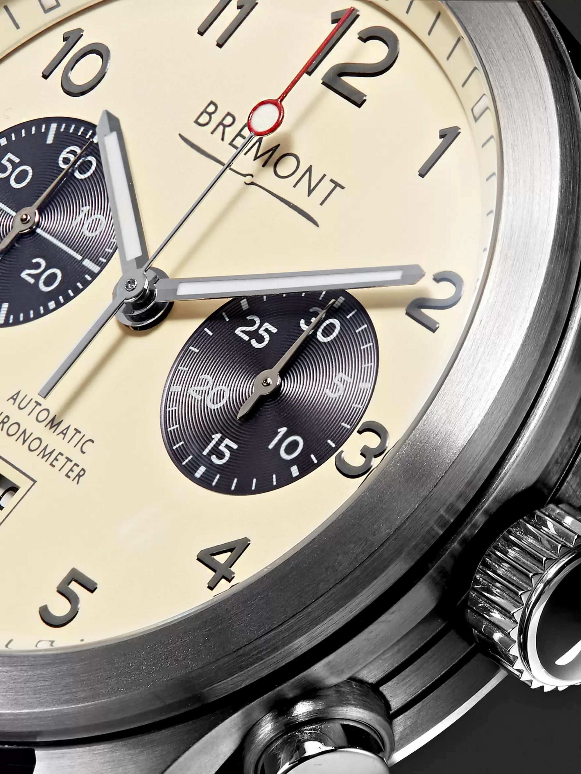 BREMONT ALT1-C/CR Automatic Chronograph 43mm Stainless Steel and Leather Watch, Ref. No. ALT1-C/CR