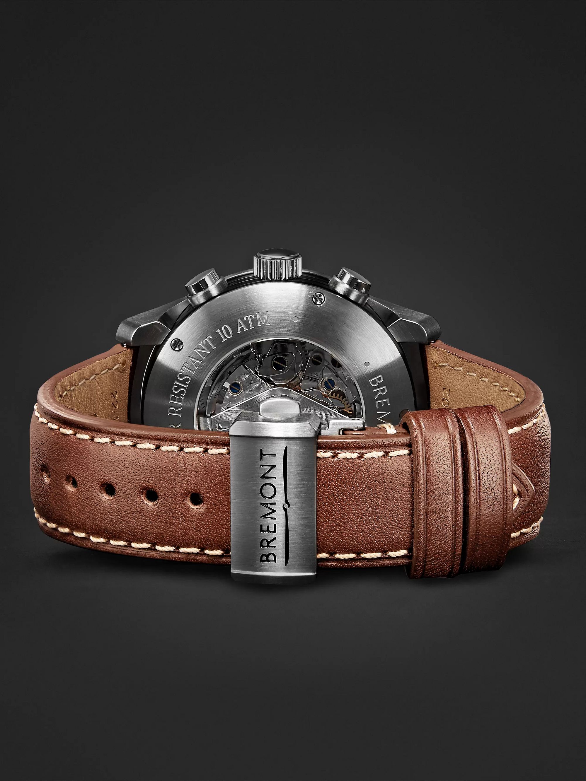 BREMONT ALT1-C/CR Automatic Chronograph 43mm Stainless Steel and Leather Watch, Ref. No. ALT1-C/CR