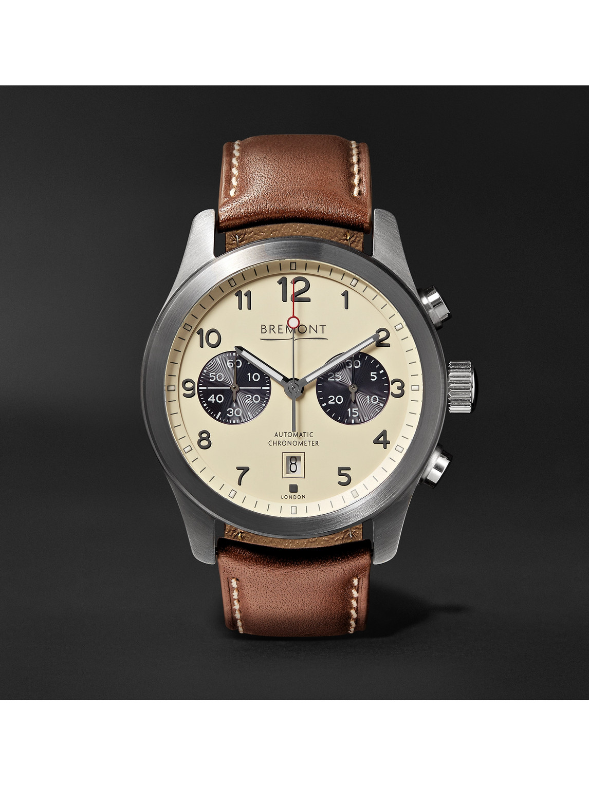 ALT1-C/CR Automatic Chronograph 43mm Stainless Steel and Leather Watch, Ref. No. ALT1-C/CR