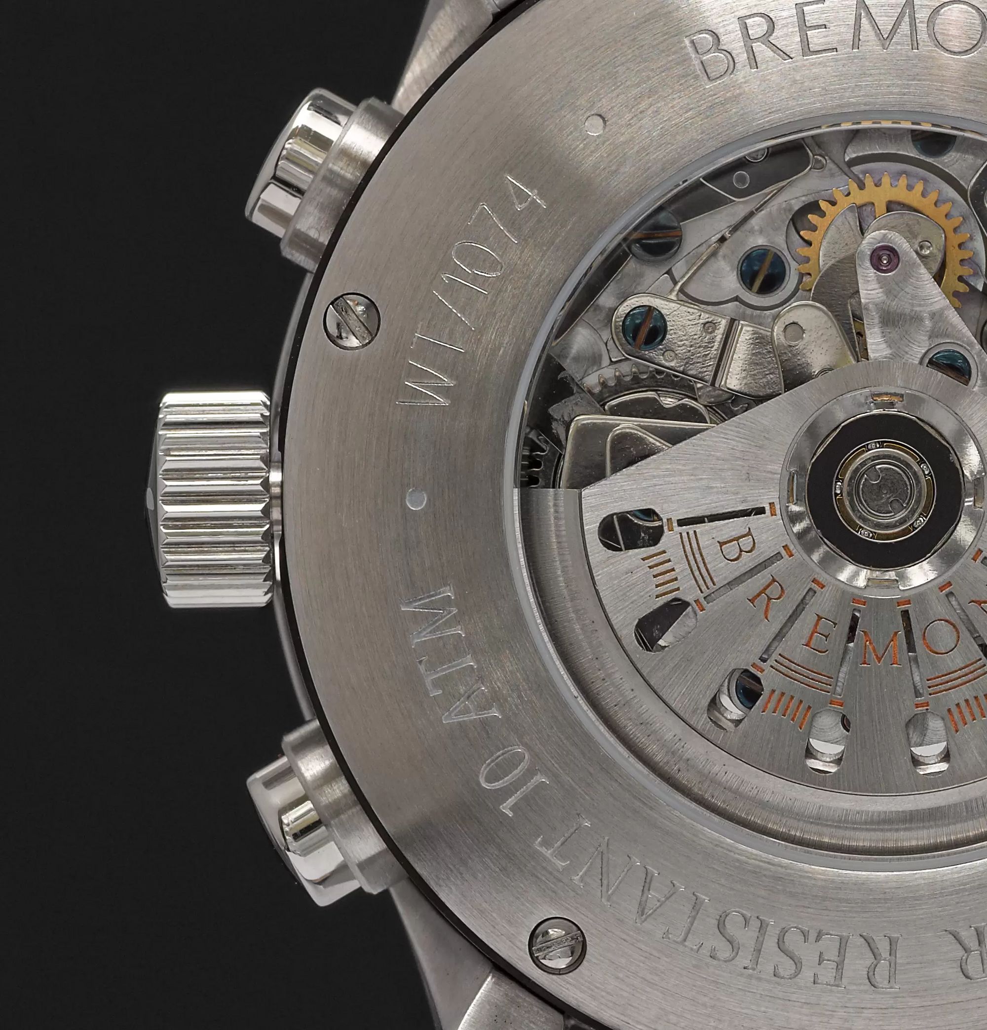 BREMONT ALT1-B Automatic GMT Chronograph 43mm Stainless Steel and Leather Watch, Ref. ALT1-B-R-S