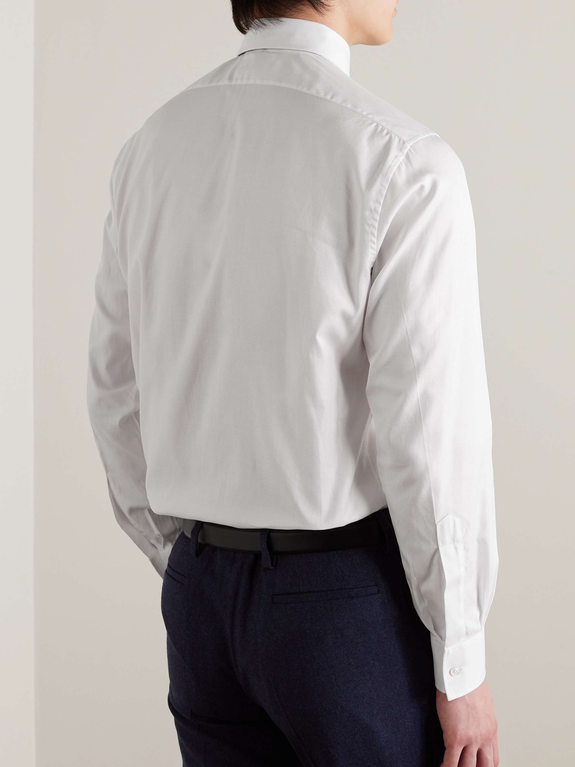 CHARVET White Royal Slim-Fit Cotton Oxford Shirt