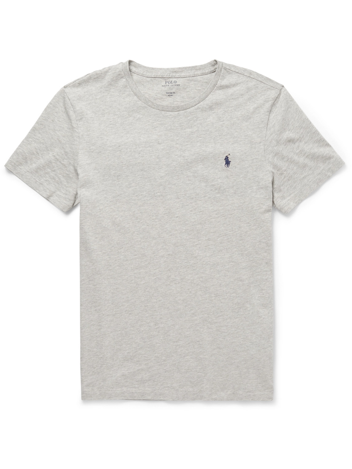 Polo Ralph Lauren Slim-fit Cotton-jersey T-shirt In Gray