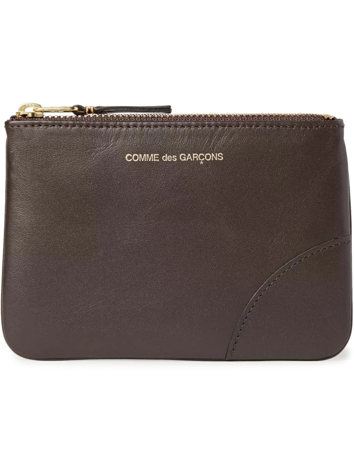 Comme Des Garçons Leather Coin Wallet In Brown