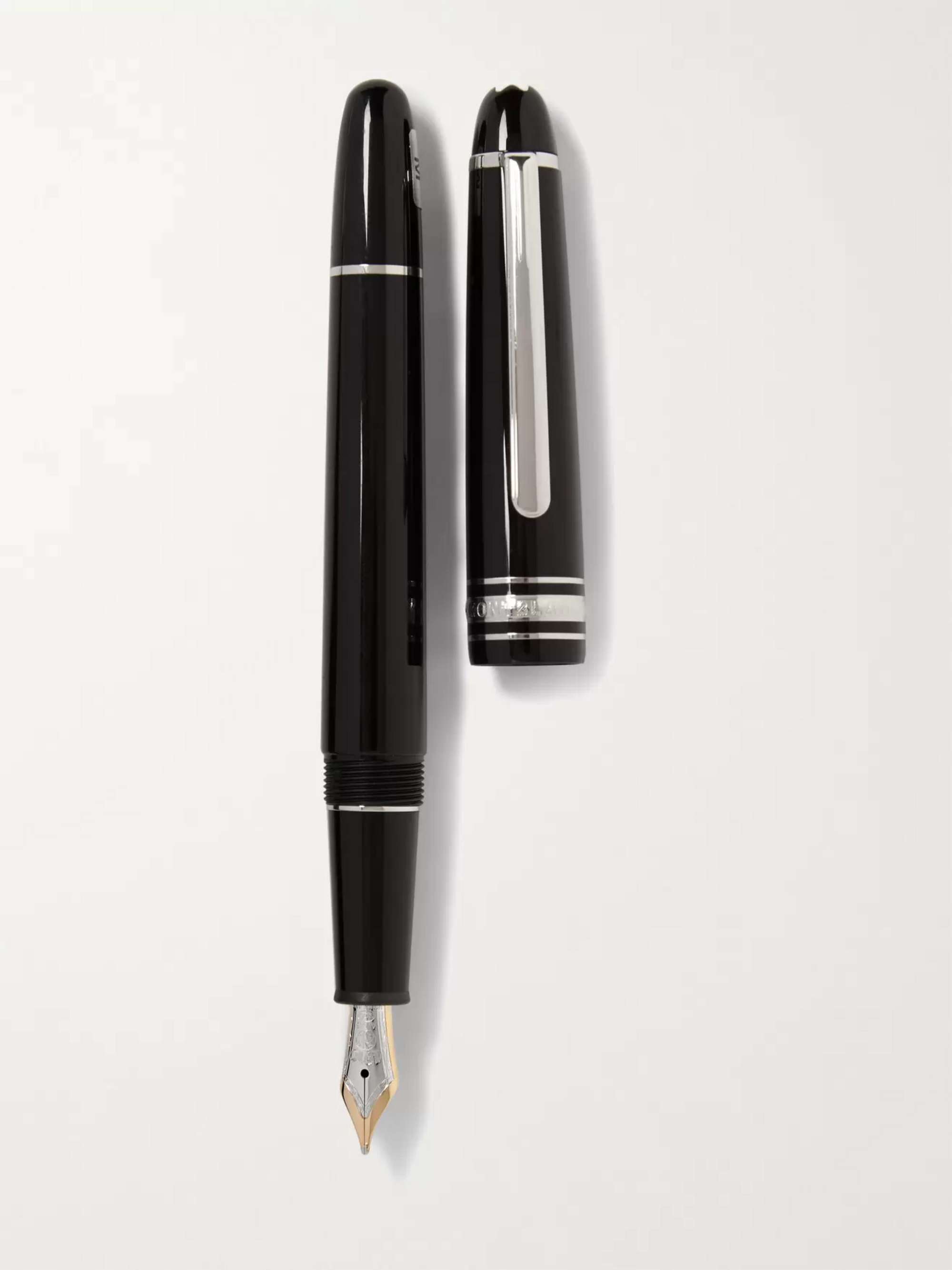 MONTBLANC Meisterstück Classique Platinum-Plated and Resin Fountain Pen
