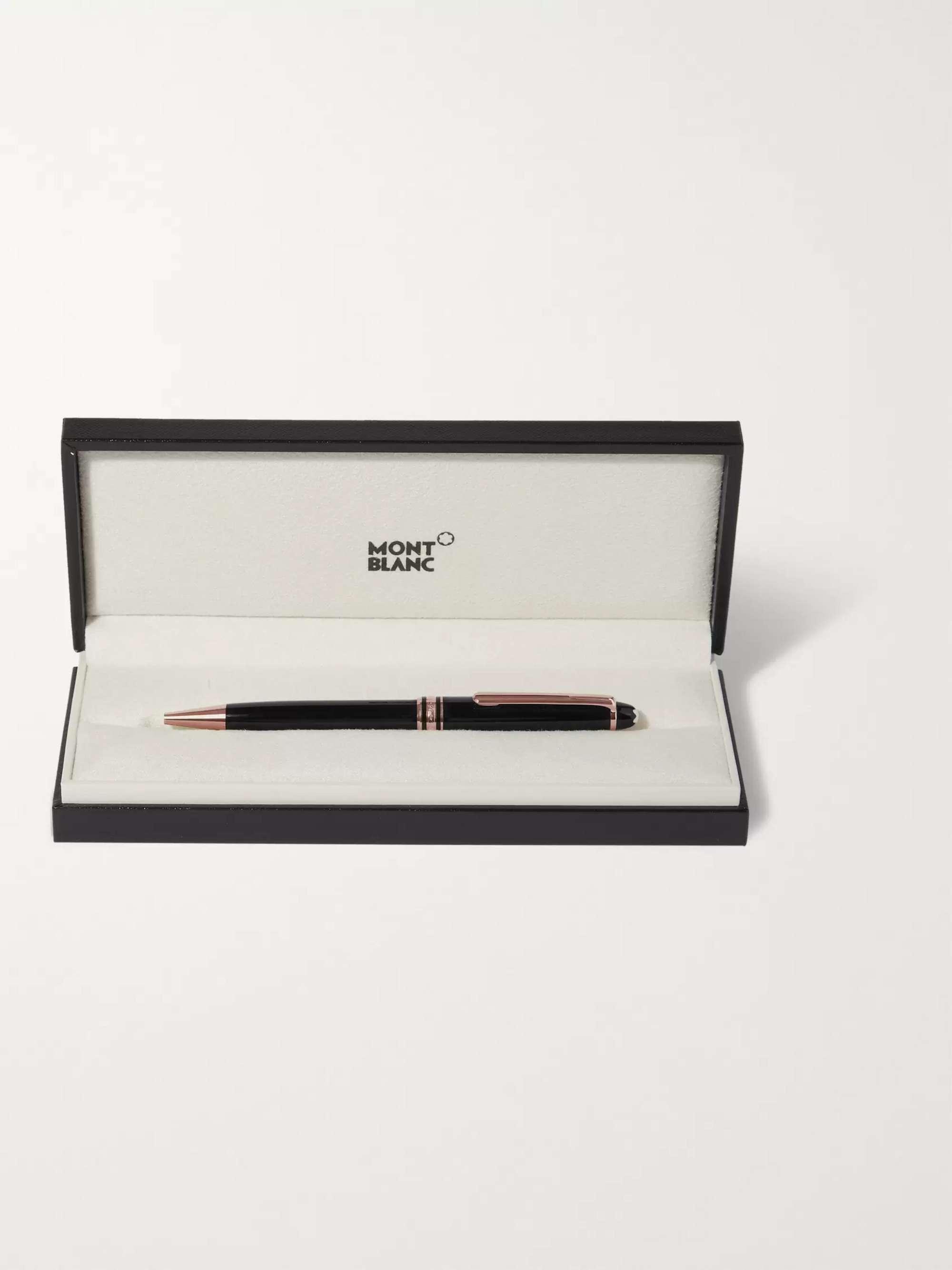 MONTBLANC Meisterstück 90 Years LeGrand Resin and Rose Gold-Plated Ballpoint Pen