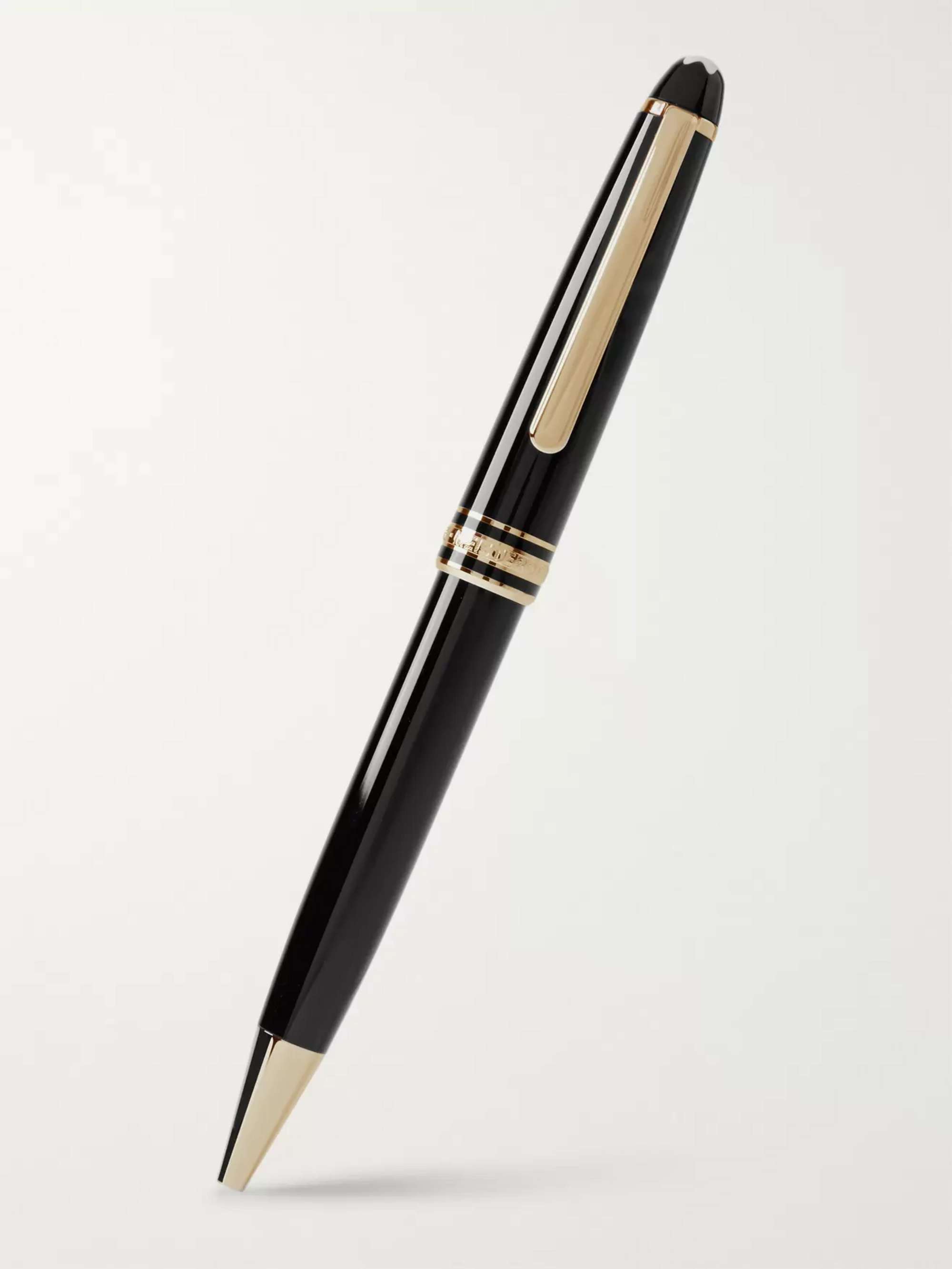 lægemidlet ledsage vidne Black Meisterstück Classique Resin and Gold-Plated Ballpoint Pen |  MONTBLANC | MR PORTER