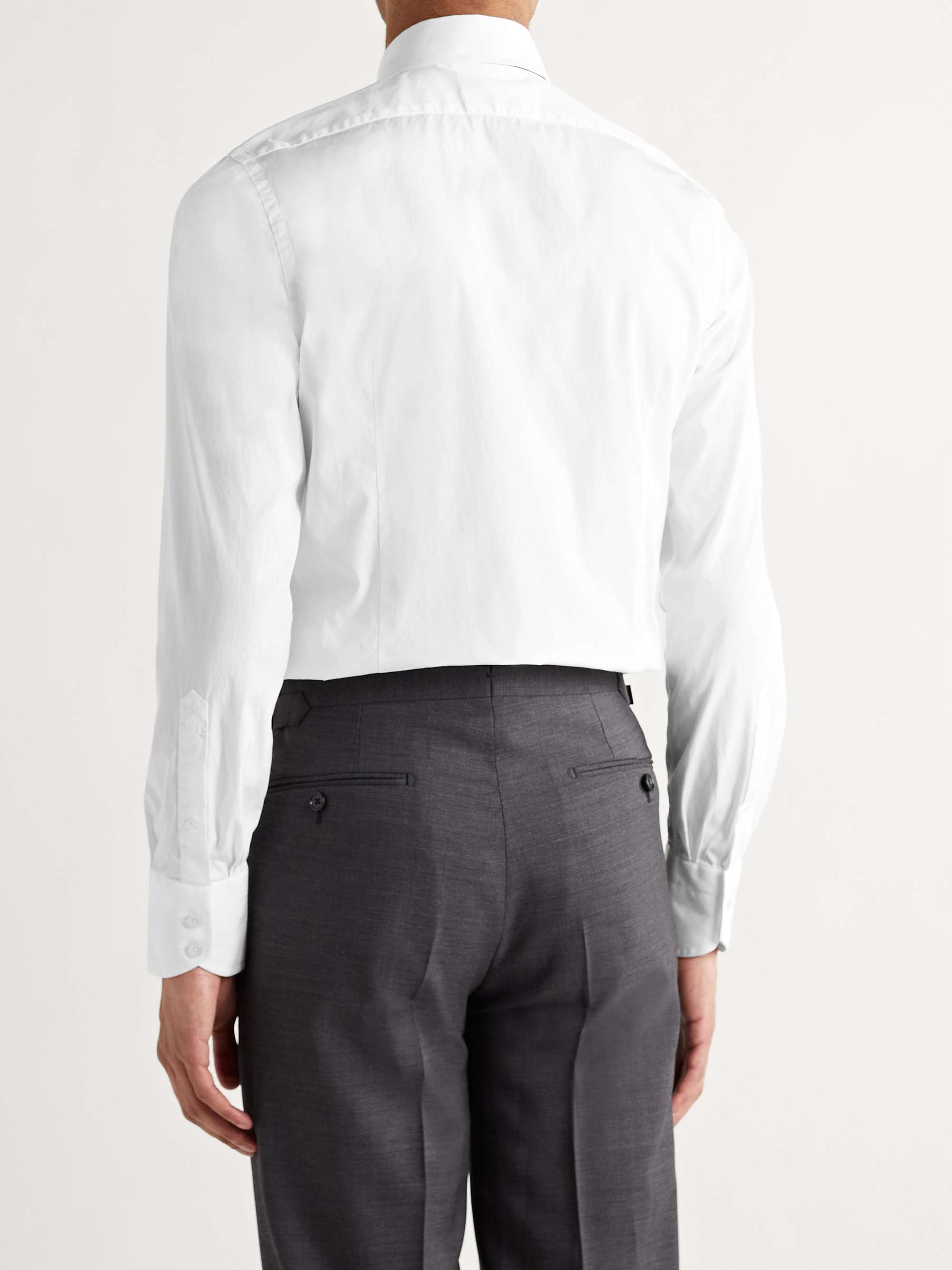 TOM FORD Black Slim-Fit Cotton-Poplin Shirt