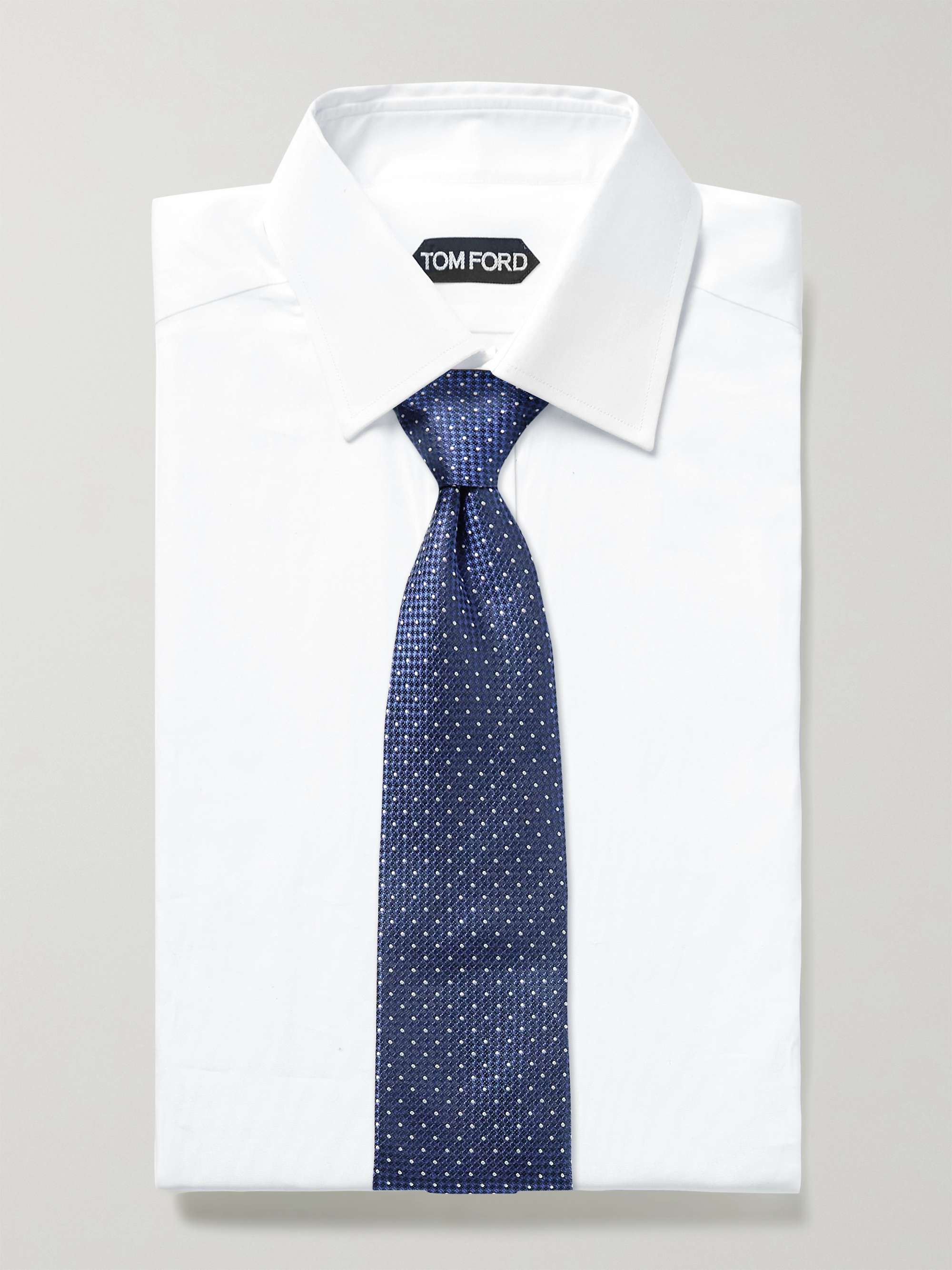 TOM FORD Black Slim-Fit Cotton-Poplin Shirt