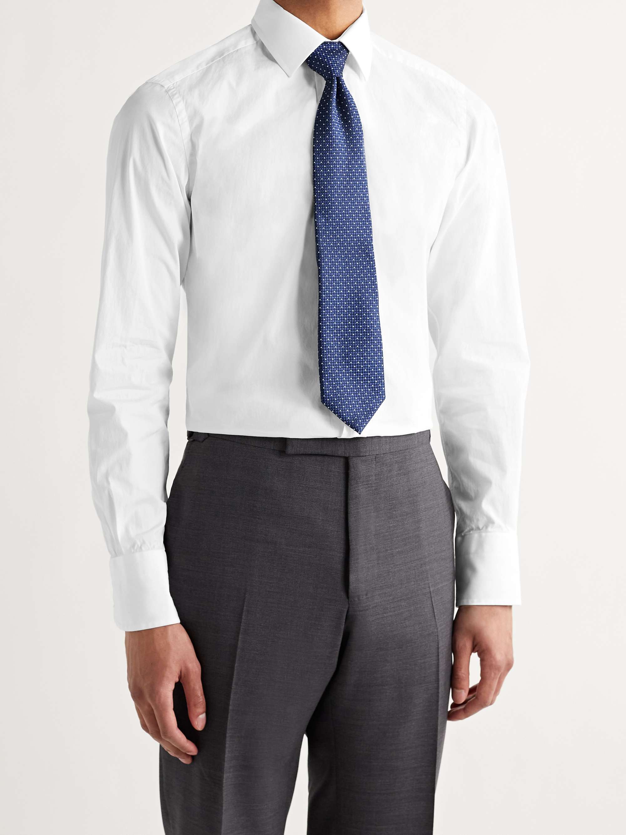 TOM FORD Black Slim-Fit Cotton-Poplin Shirt