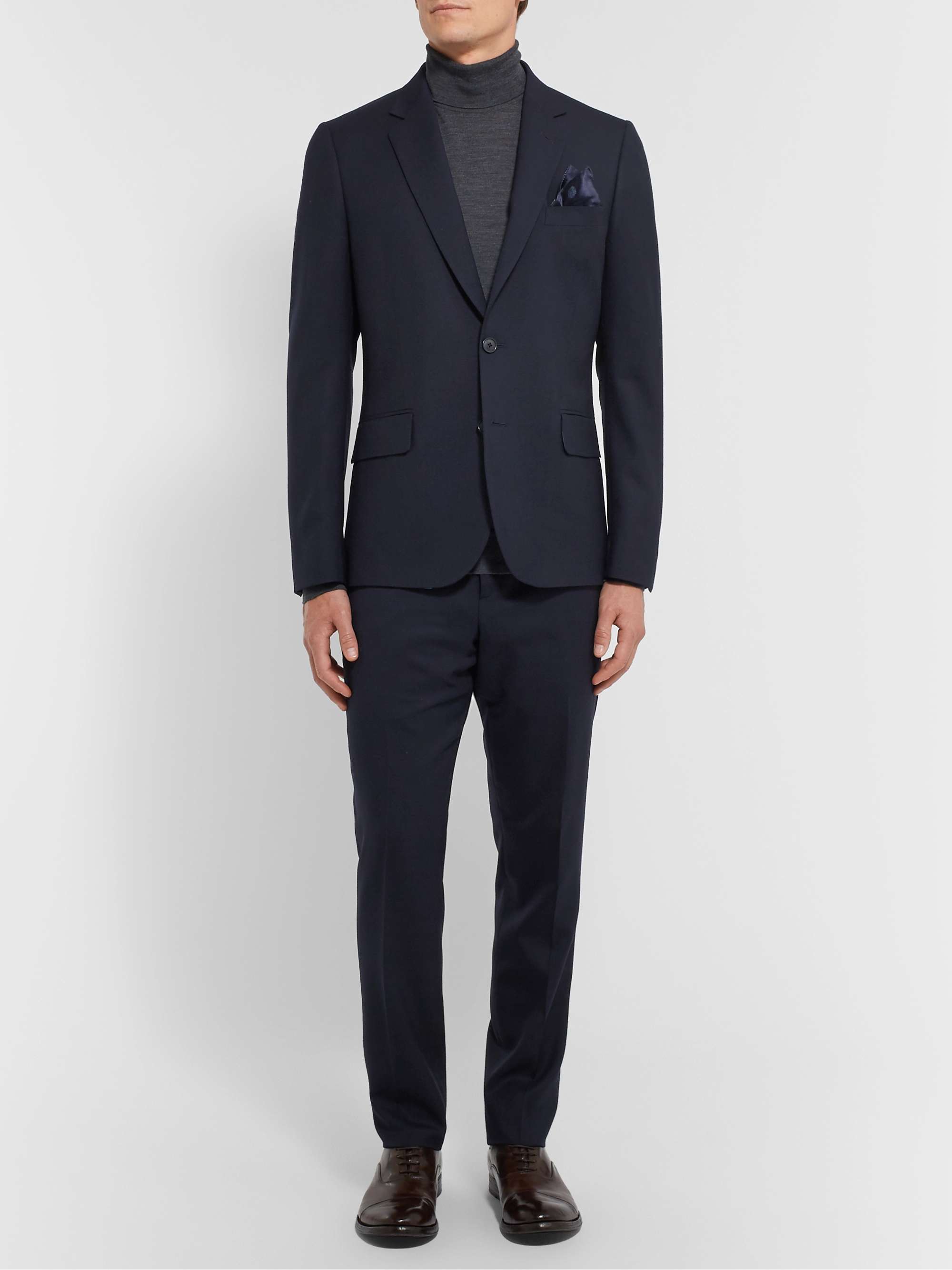PAUL SMITH Grey A Suit To Travel In Soho Slim-Fit Wool Suit