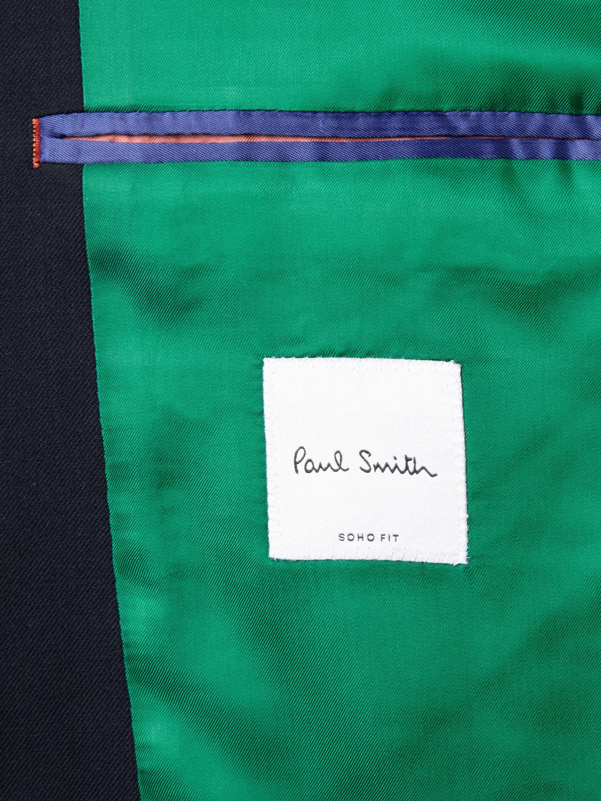 PAUL SMITH Grey A Suit To Travel In Soho Slim-Fit Wool Suit