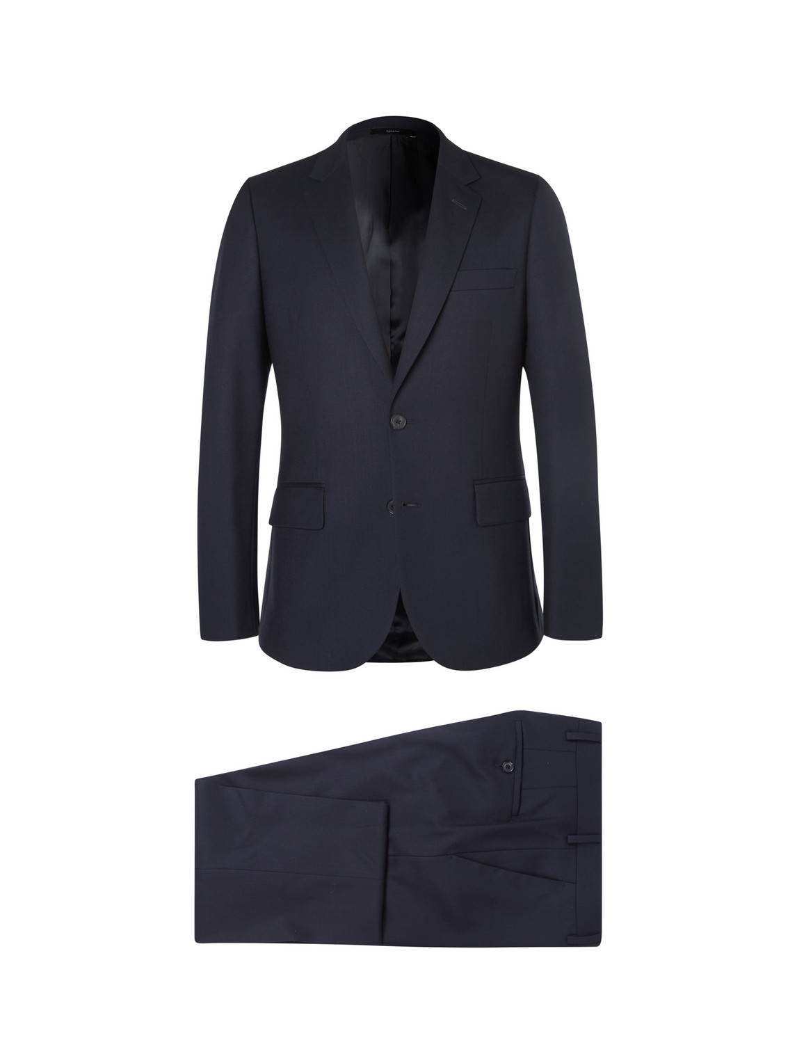 Navy A Suit To Travel In Soho Slim-Fit Wool Suit