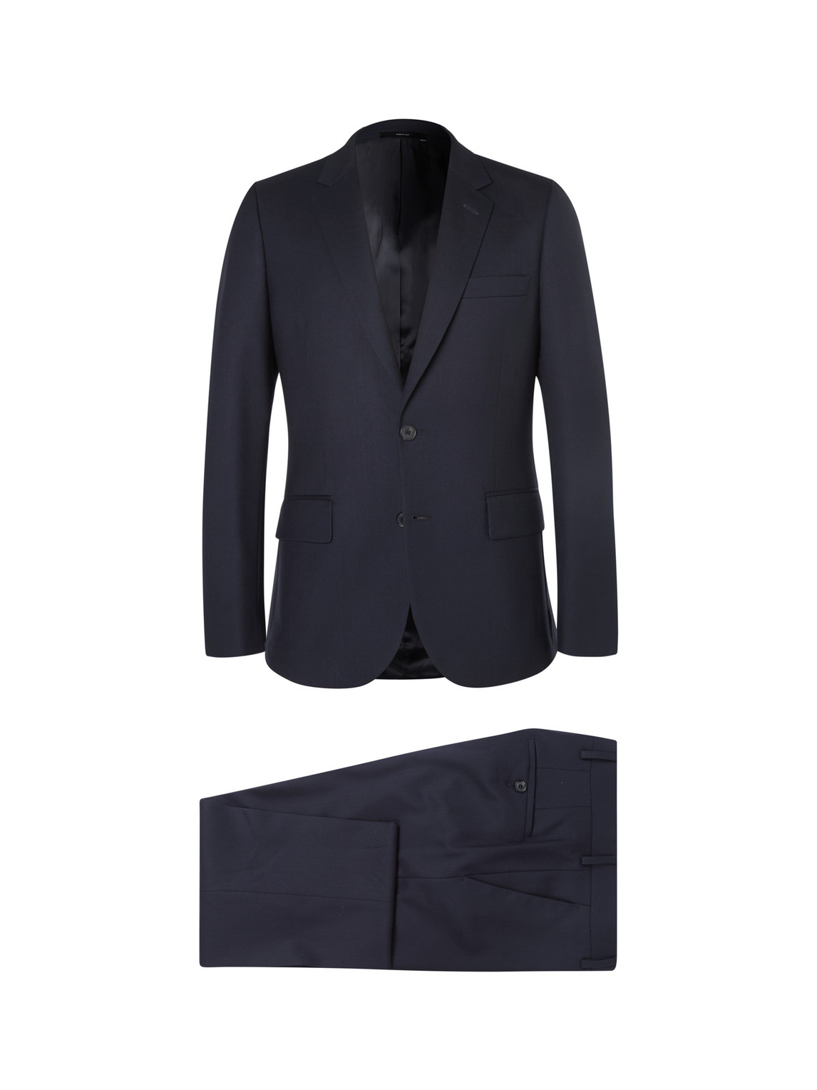 PAUL SMITH NAVY A SUIT TO TRAVEL IN SOHO SLIM-FIT WOOL SUIT