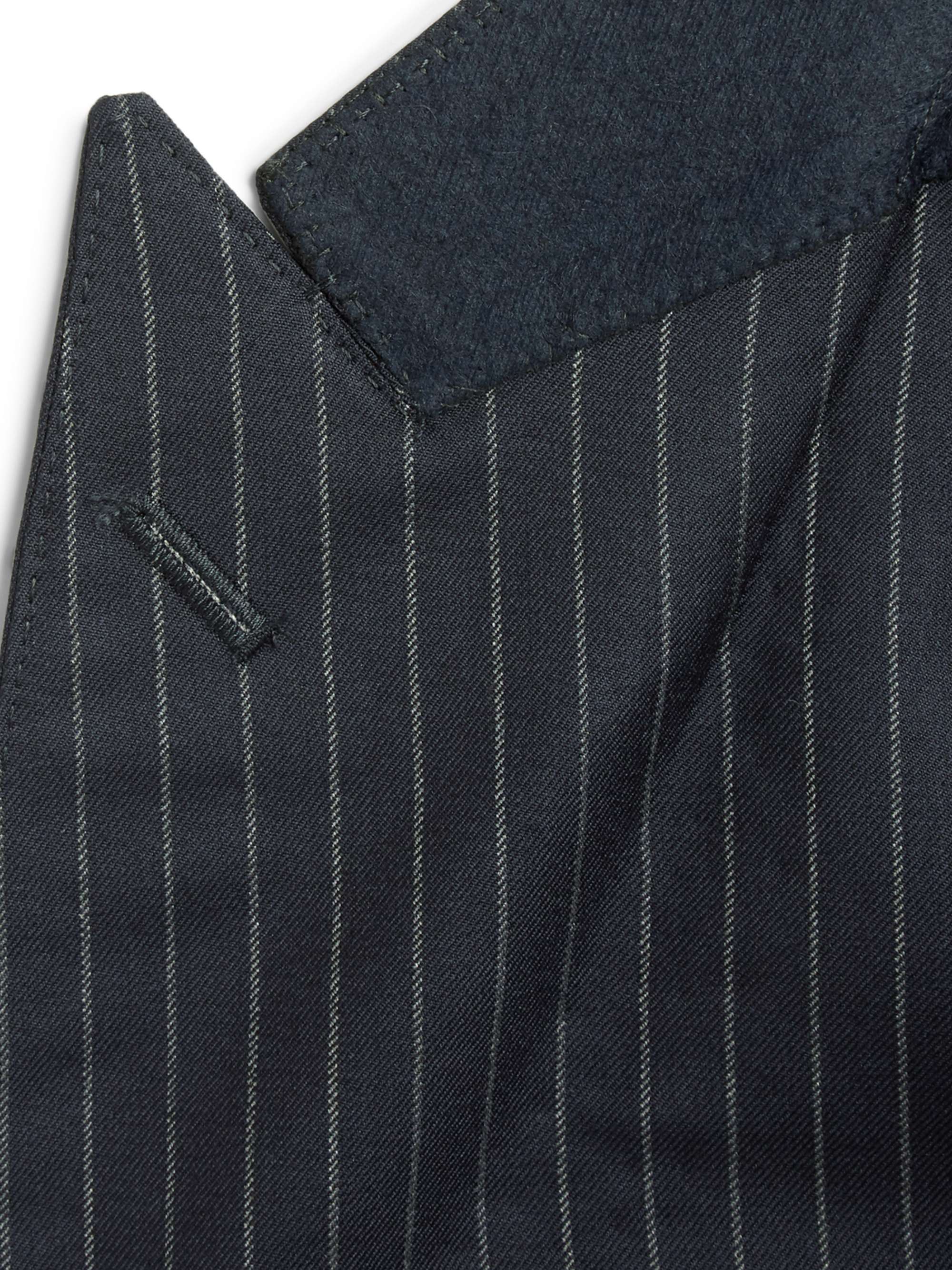 KINGSMAN Harry's Navy Pinstriped Super 120s Wool Suit