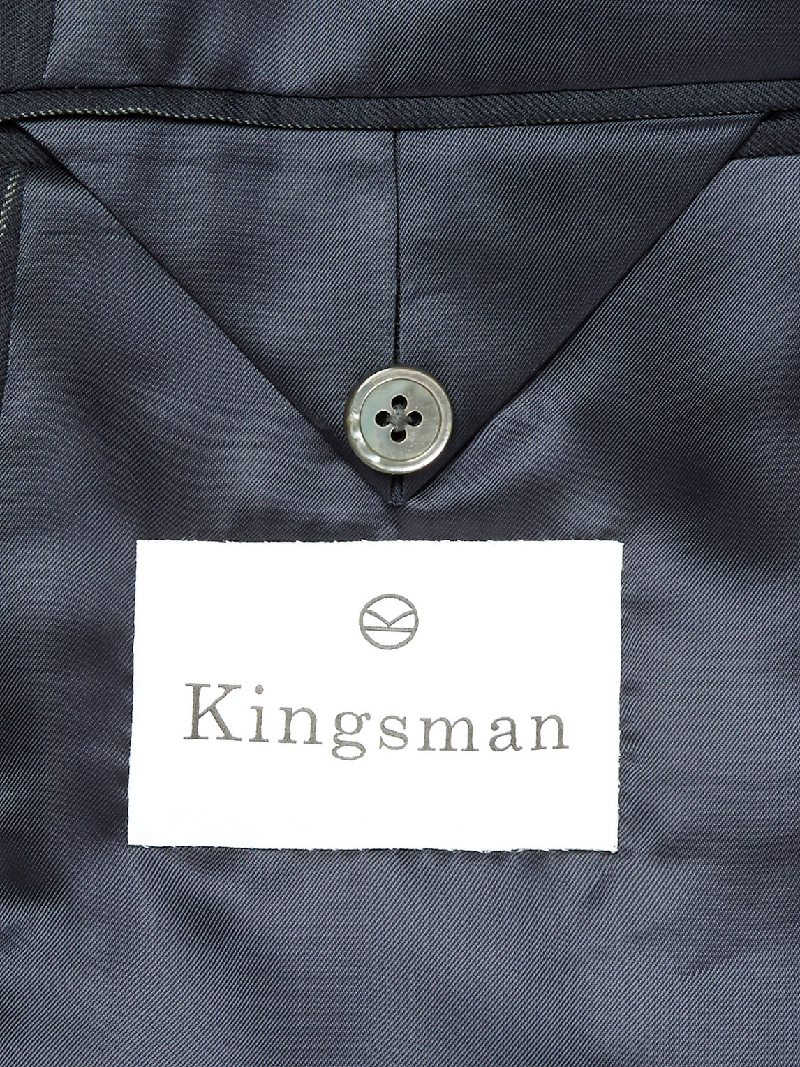 Shop Kingsman Harry's Navy Pinstriped Super 120s Wool Suit In Blue