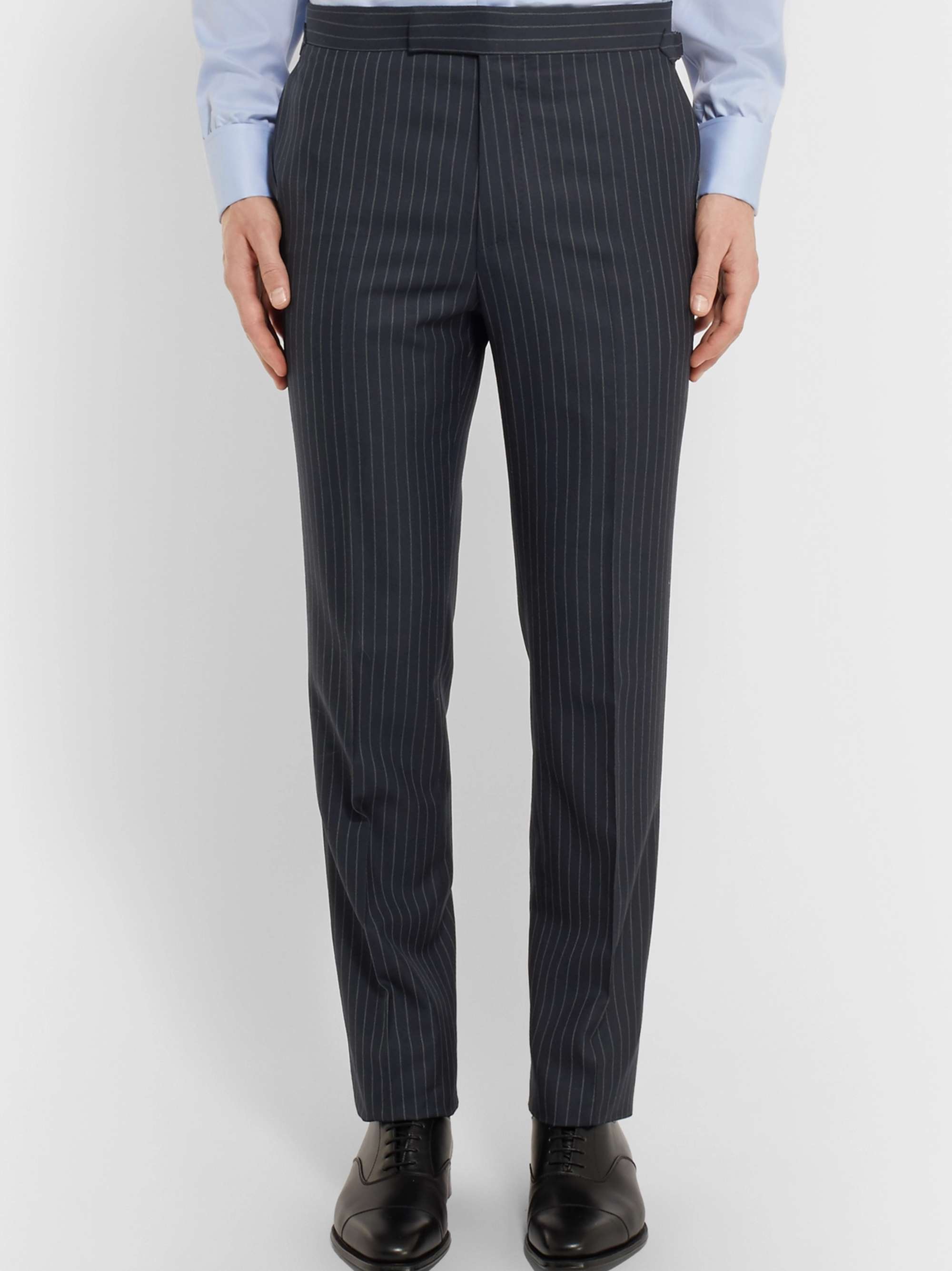 KINGSMAN Harry's Navy Pinstriped Super 120s Wool Suit