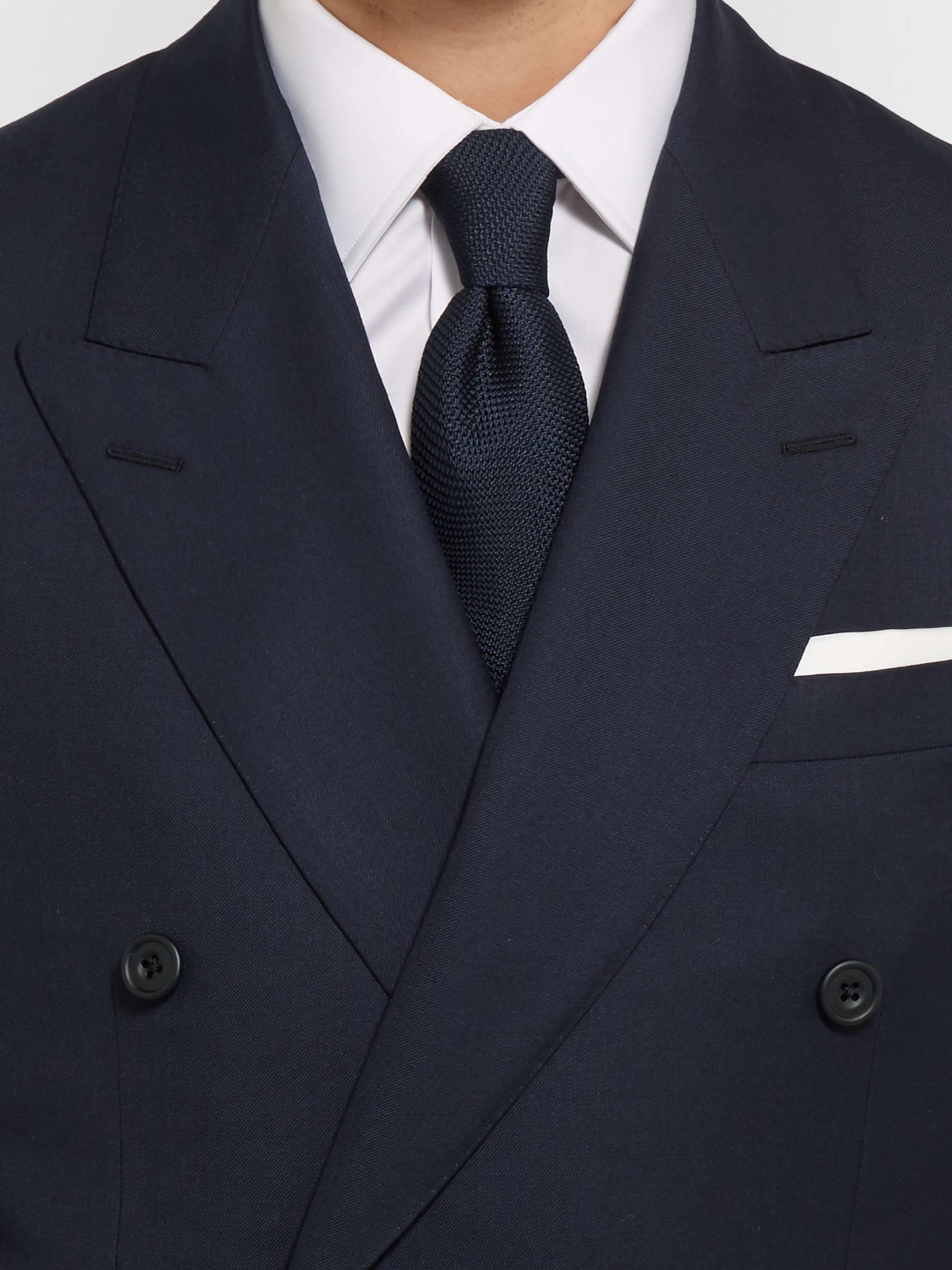 KINGSMAN Harry's Navy Pinstriped Super 120s Wool Suit