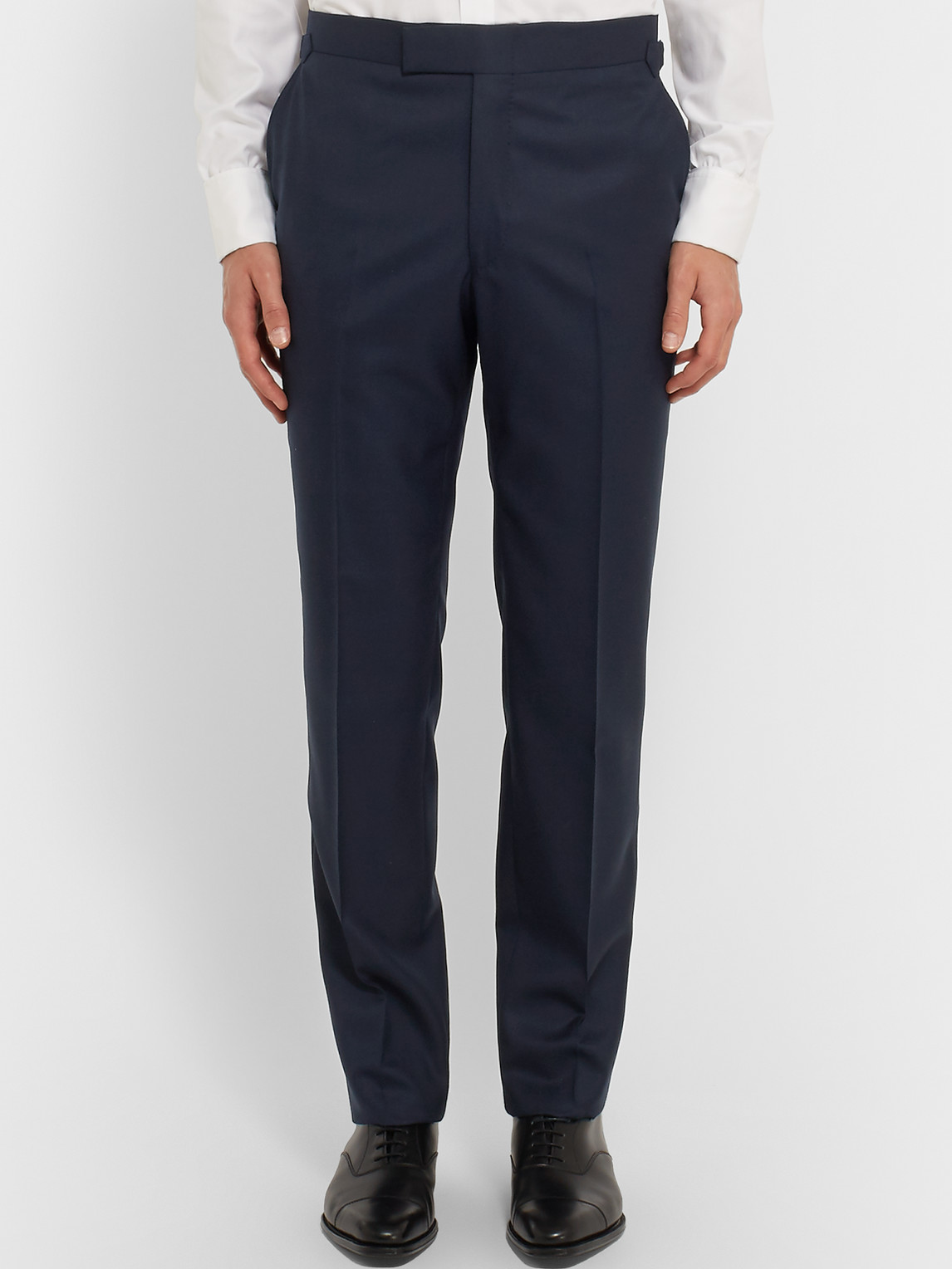 Shop Kingsman Harry's Navy Super 120s Wool Suit In Blue