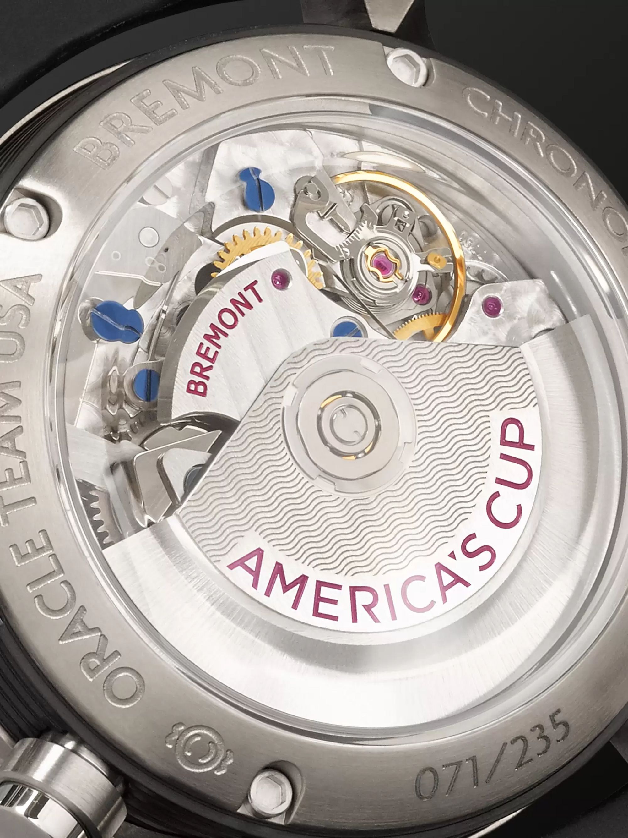 BREMONT Oracle Team USA Regatta Chronograph 43mm Titanium and Rubber Watch, Ref. No. OTUSA-R/BK