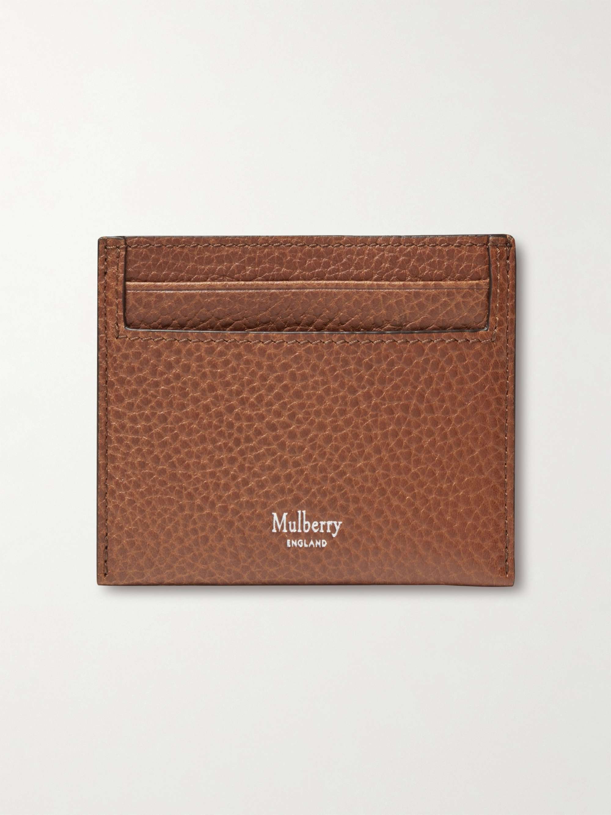 Brown Grained Leather Card Holder