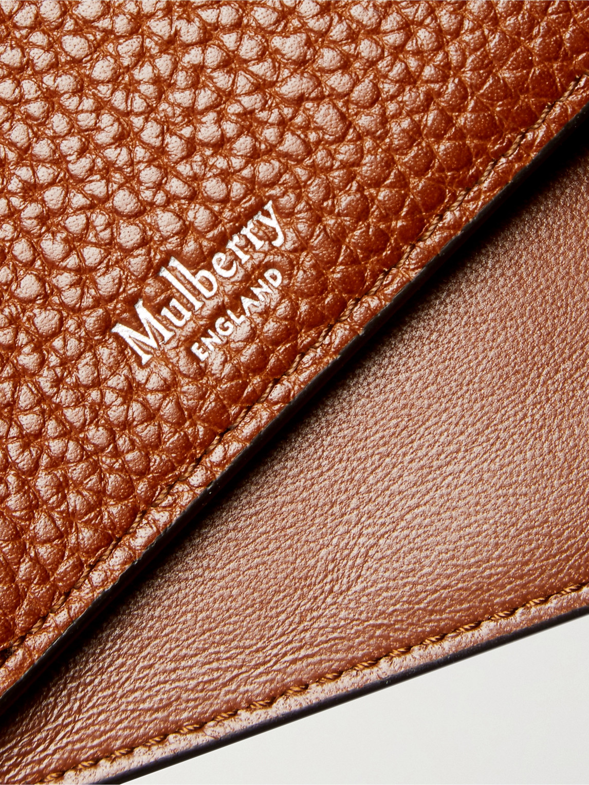 Shop Mulberry Full-grain Leather Billfold Wallet In Brown