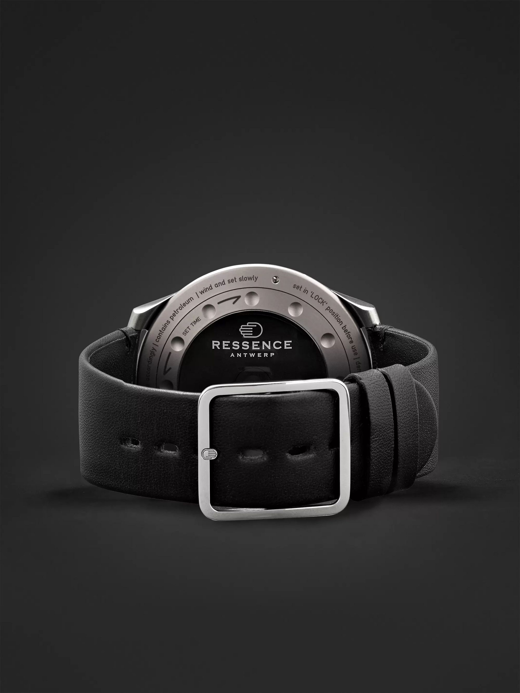 RESSENCE Type 5 Mechanical 46mm Titanium and Leather Watch, Ref. No. TYPE 5B