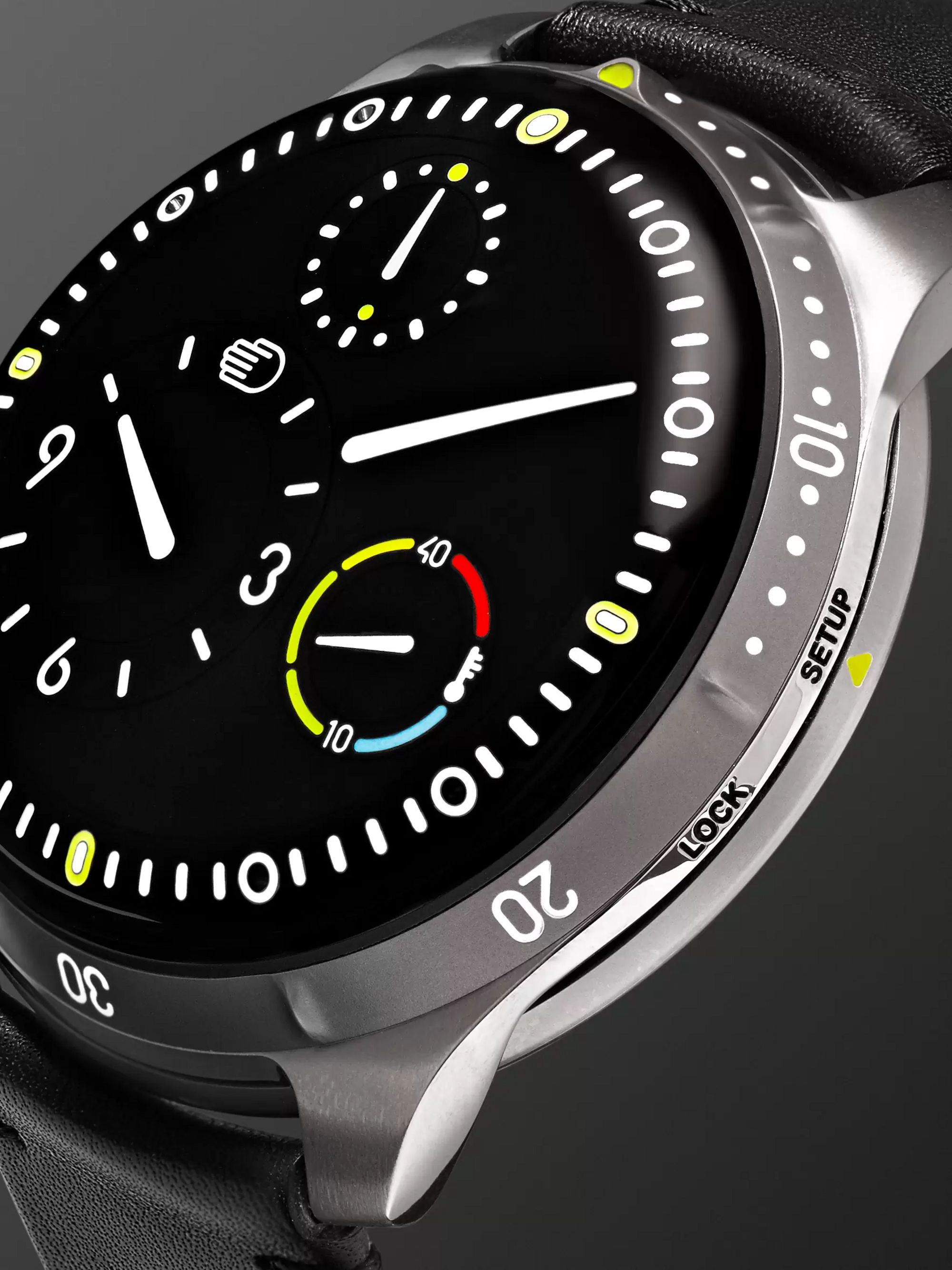 RESSENCE Type 5 Mechanical 46mm Titanium and Leather Watch, Ref. No. TYPE 5B
