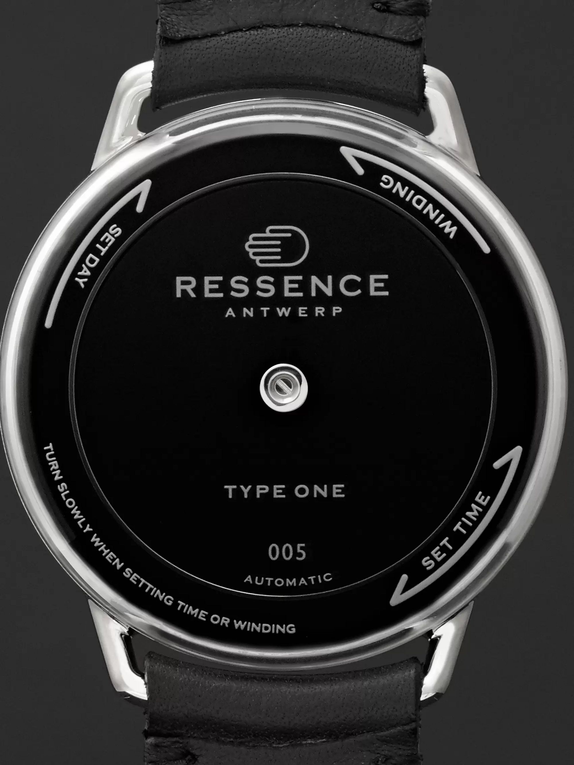 RESSENCE Type 1 Mechanical 42mm Titanium and Leather Watch, Ref. No. TYPE 1B