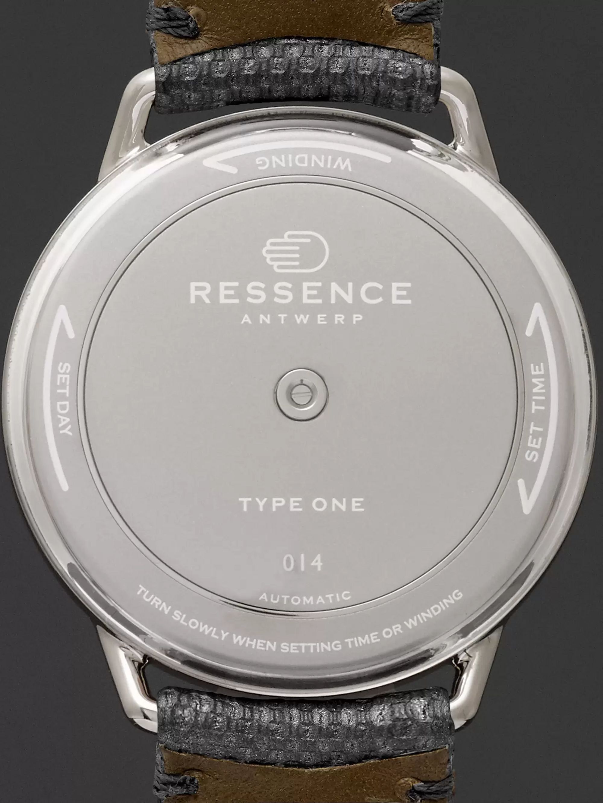 RESSENCE Type 1 Mechanical 42mm Titanium and Leather Watch, Ref. No. TYPE 1CH