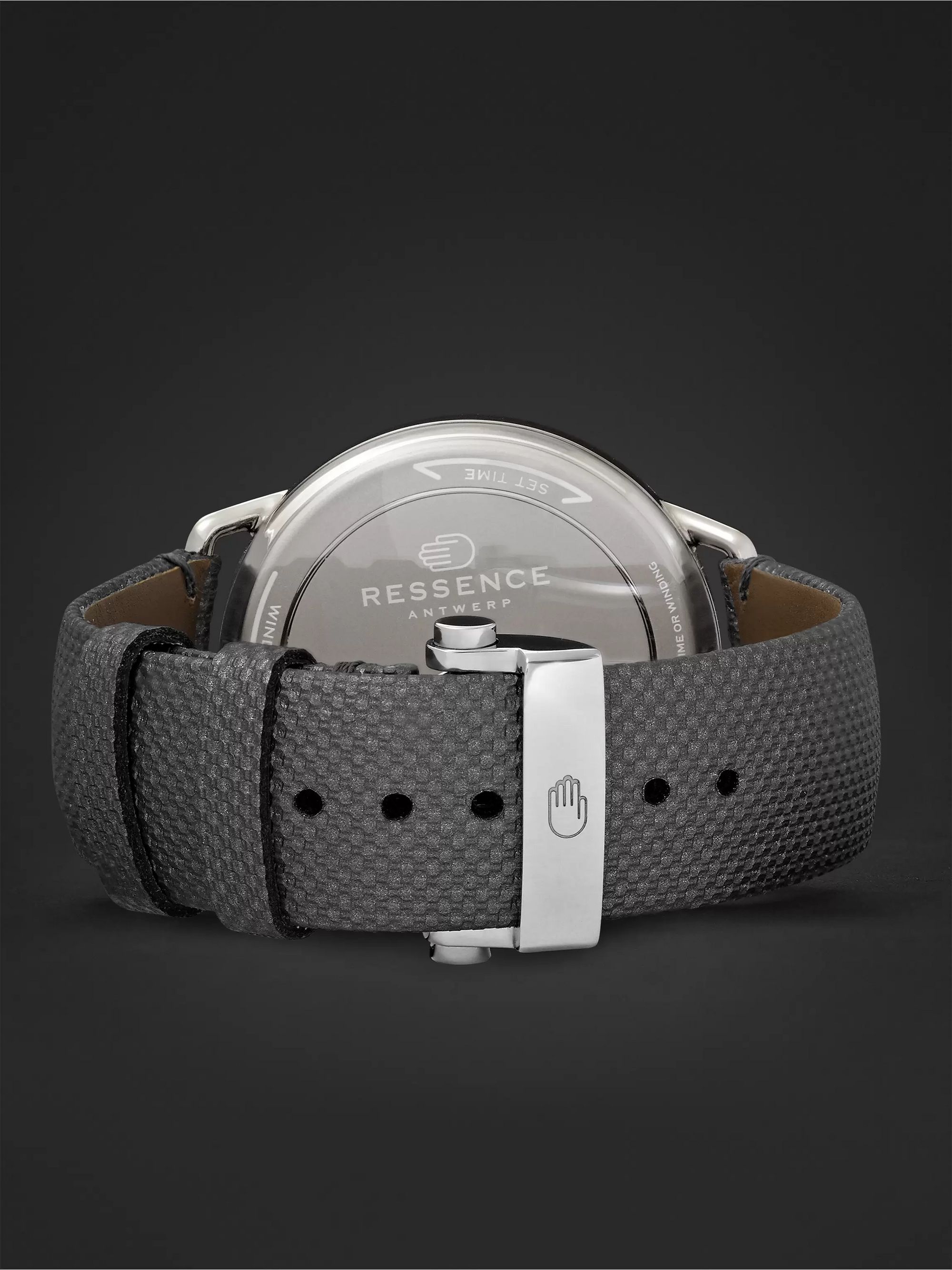RESSENCE Type 1 Mechanical 42mm Titanium and Leather Watch, Ref. No. TYPE 1CH